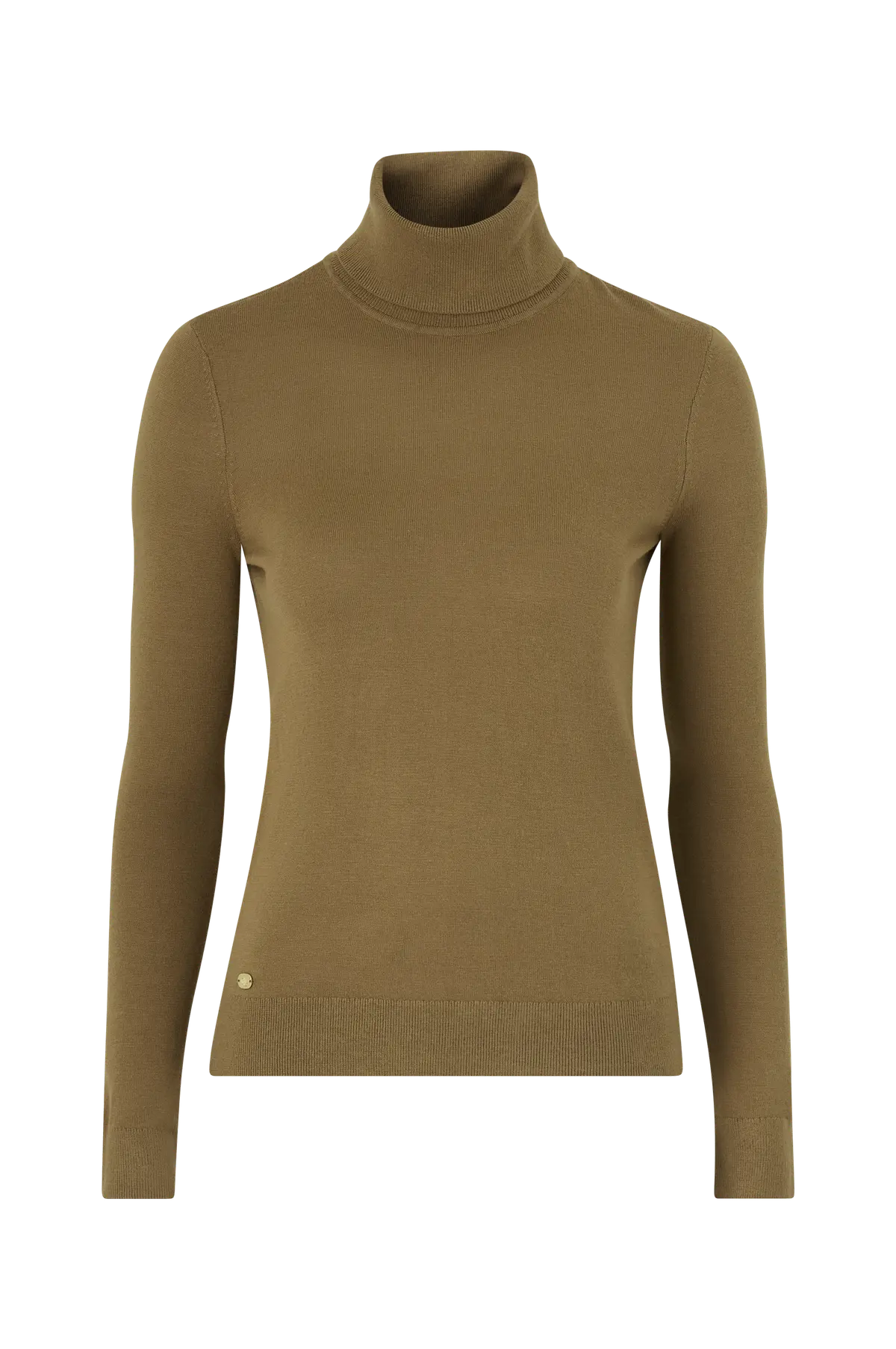 Polohals Modal Silk Nylon-ls Sweater Honey tan
