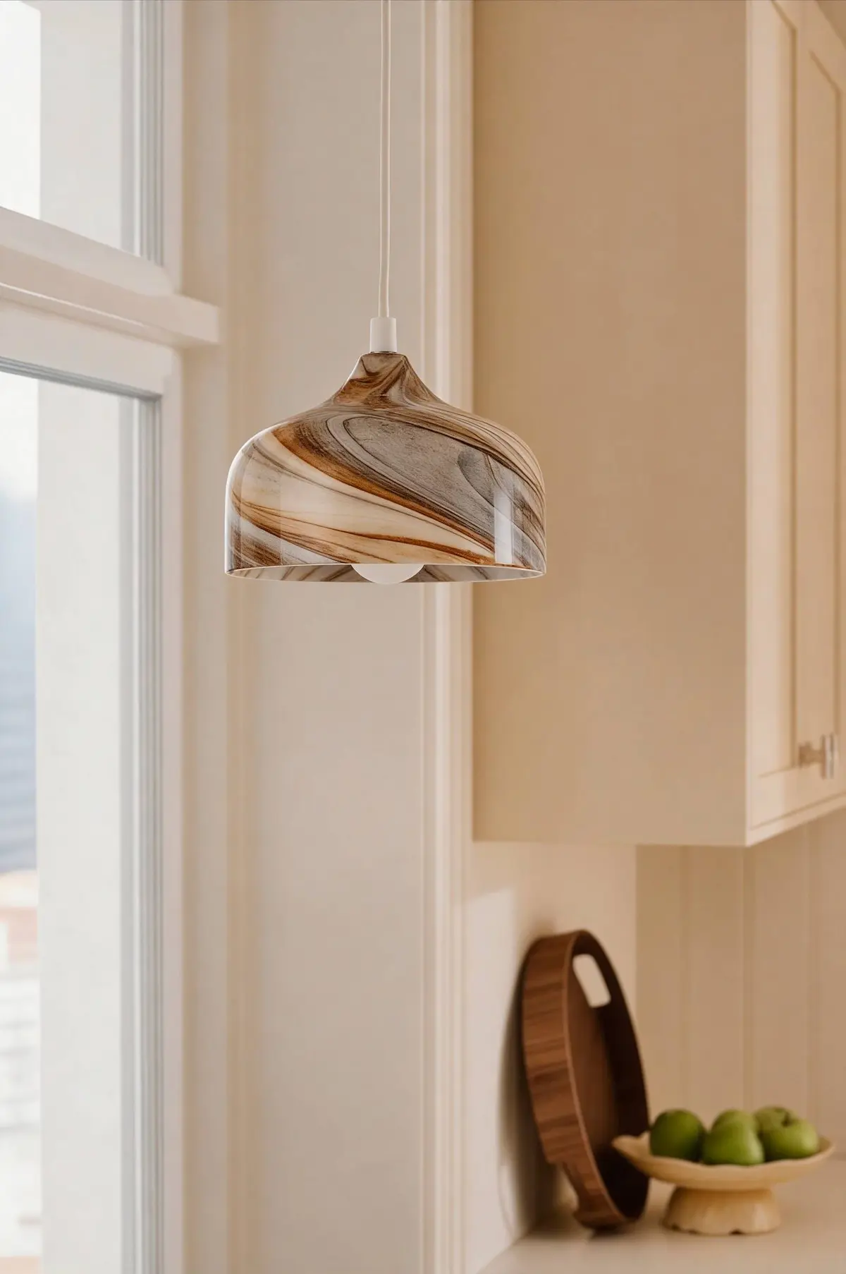 Taklampe Marbella Brown/ Grey