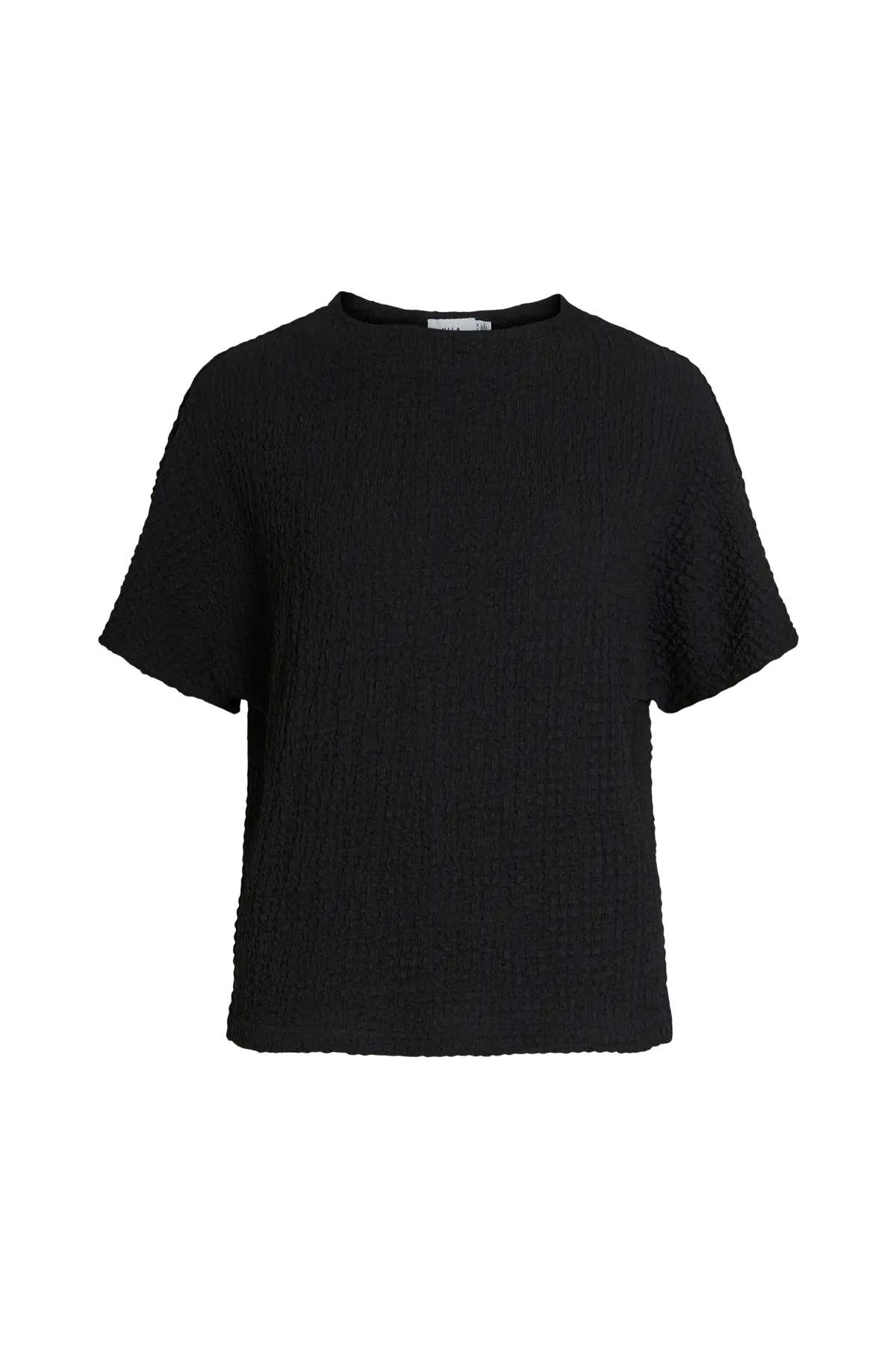 Topp viBelinda Funnel Neck S/S Top Black beauty