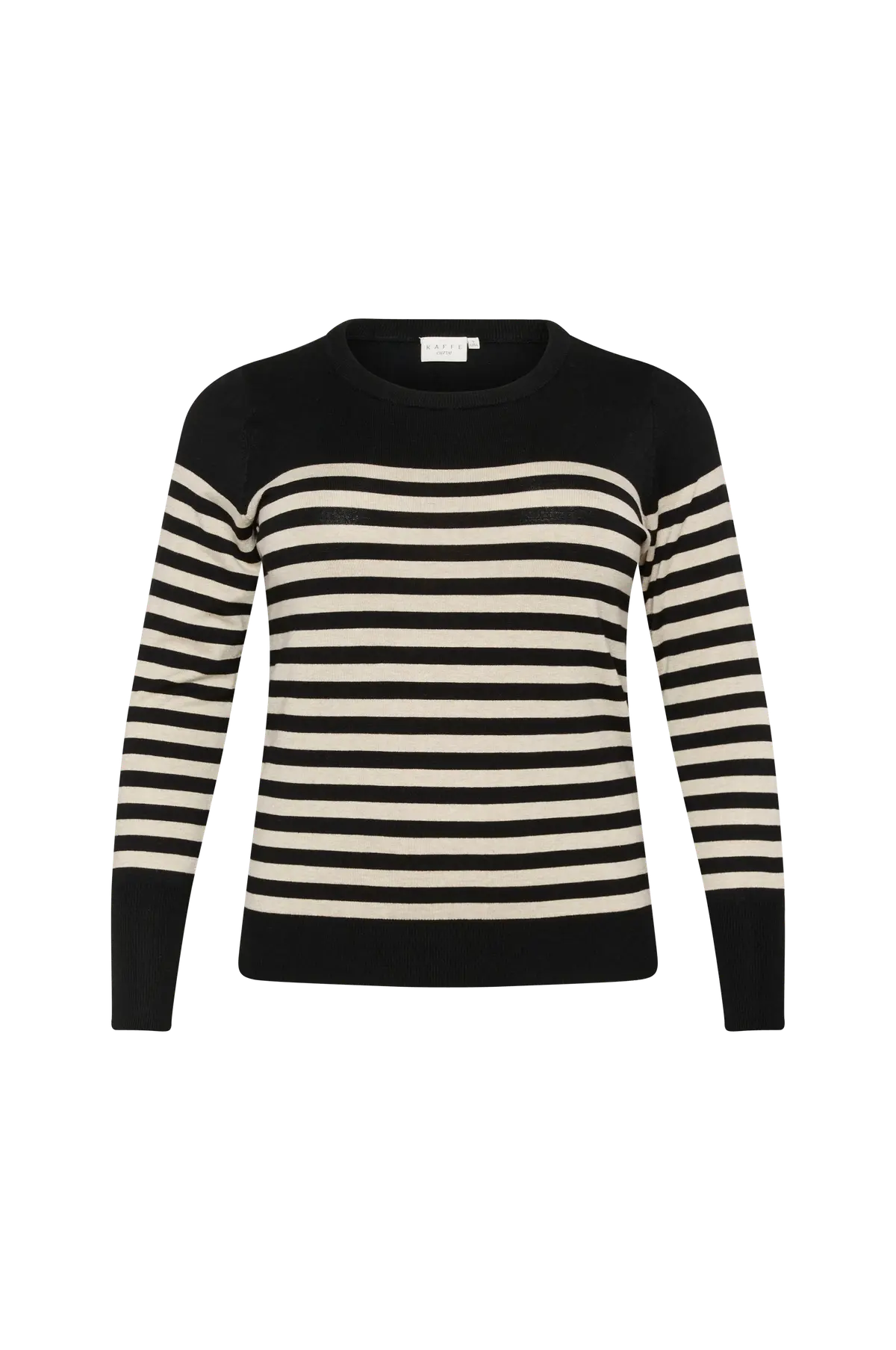 Genser kcLizzy Striped Knit Pullover Black/feather gray mel. stripe