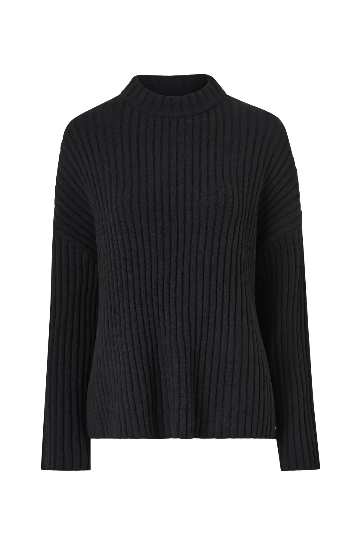 Genser Rib Knit Sweater Black