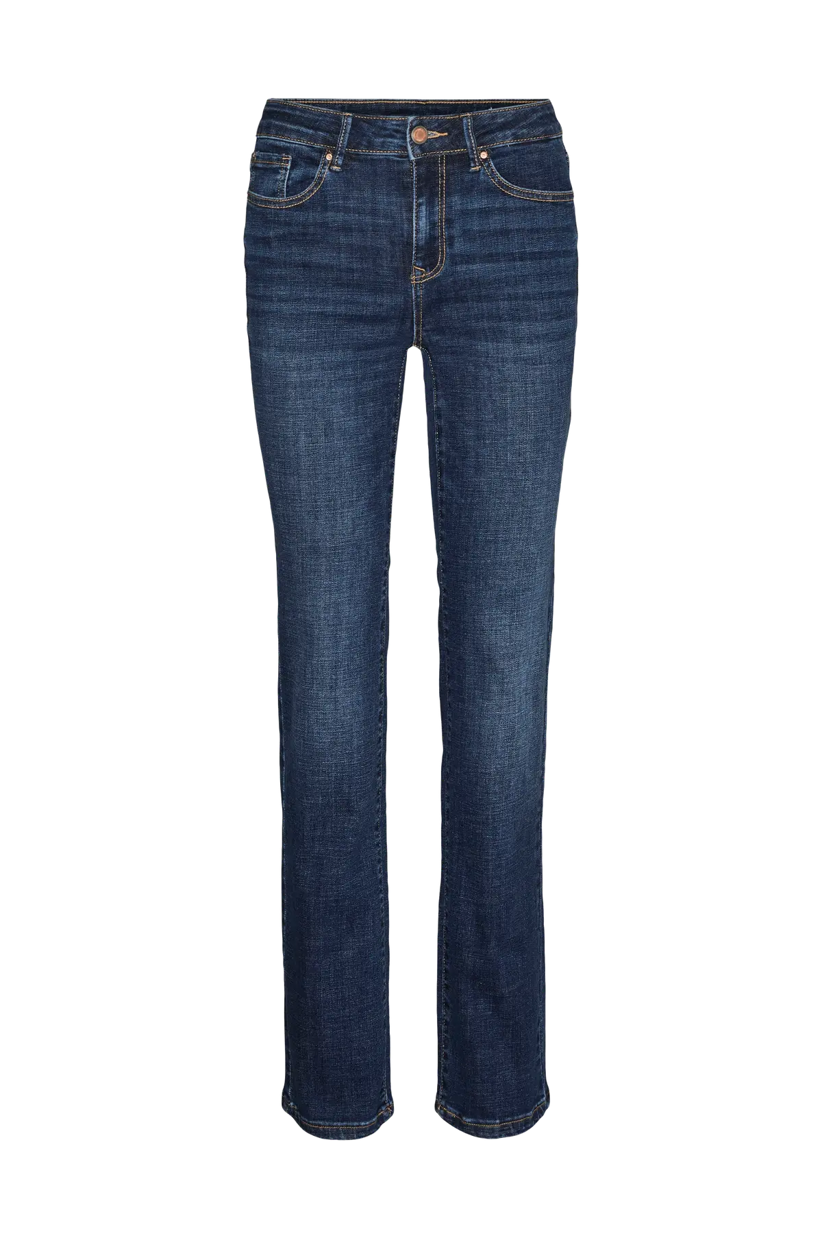 Jeans vmFlash MR Straight Jeans LI3300 Dark blue denim