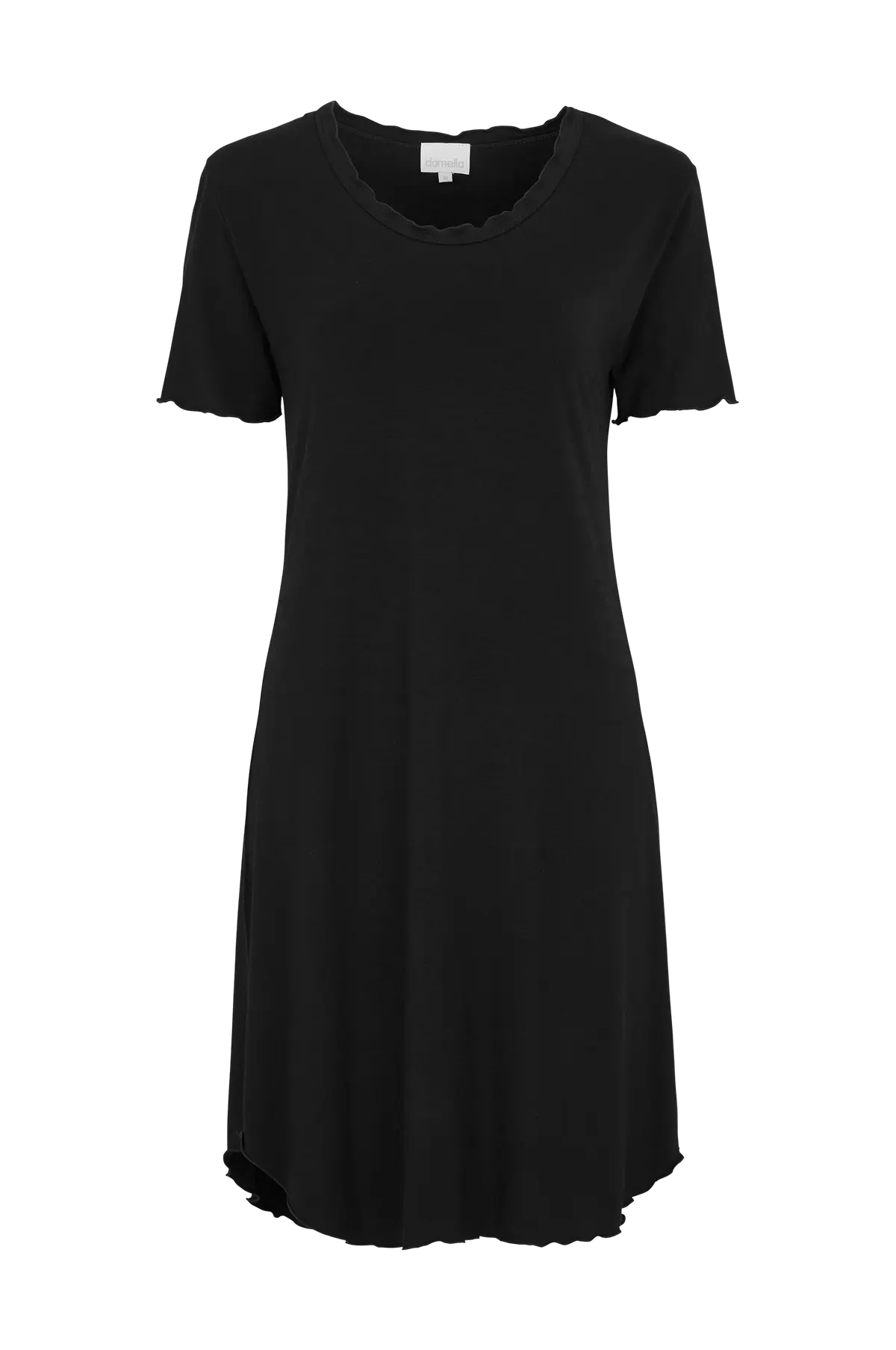 Nattkjole Short Sleeve i bambusviskose Black