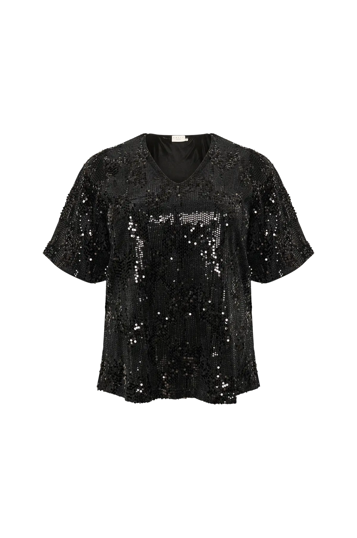 Topp kcNicoleen Sequin Blouse Black deep
