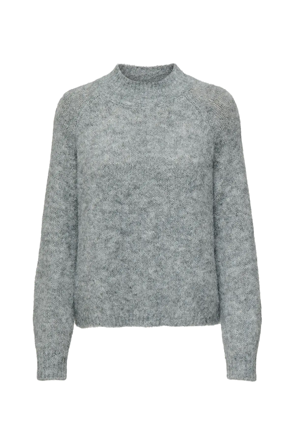 Genser jdyZoey Life L/S HN Raglan Pul Knt Light grey melange