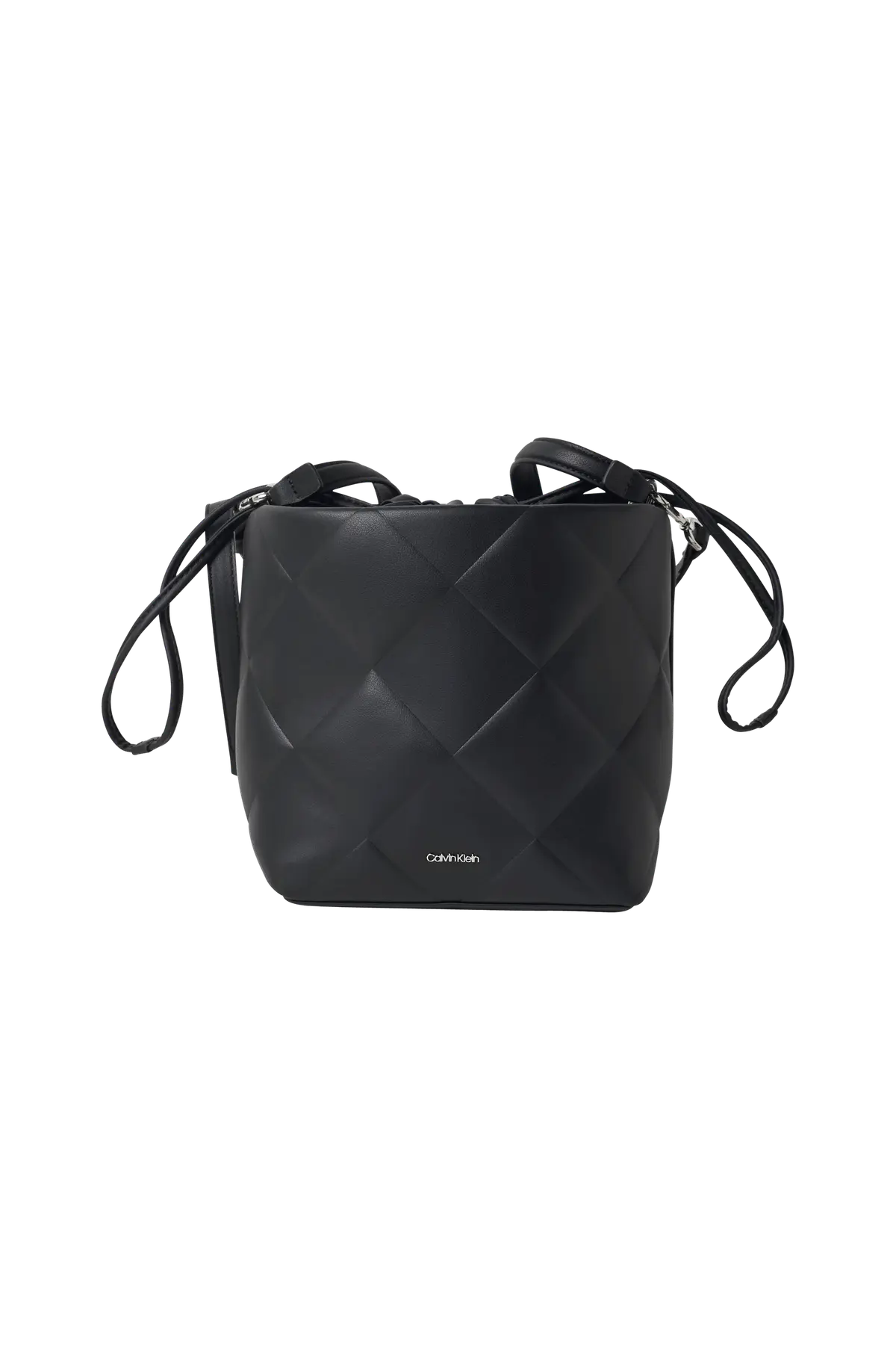 Vesken Diamond Quilt Bucket Bag Ck black