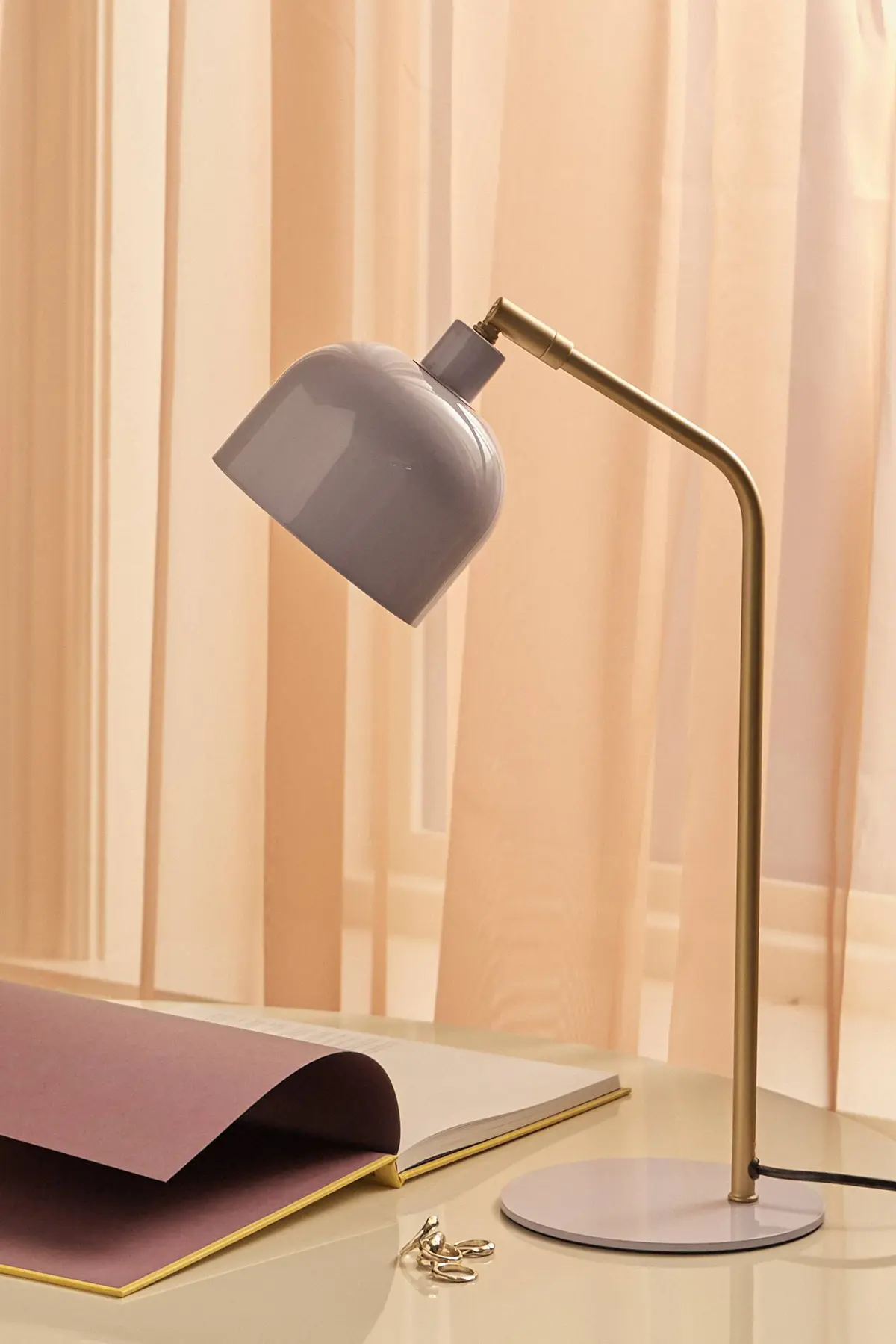 Bordlampe Glossy Lilla