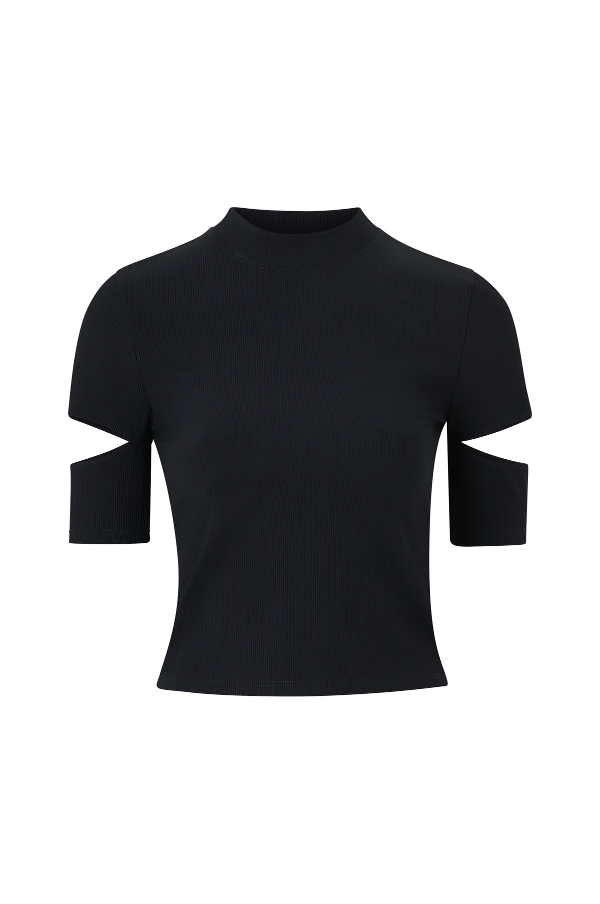 Topp Ribbed Performance Cut-out Top Black