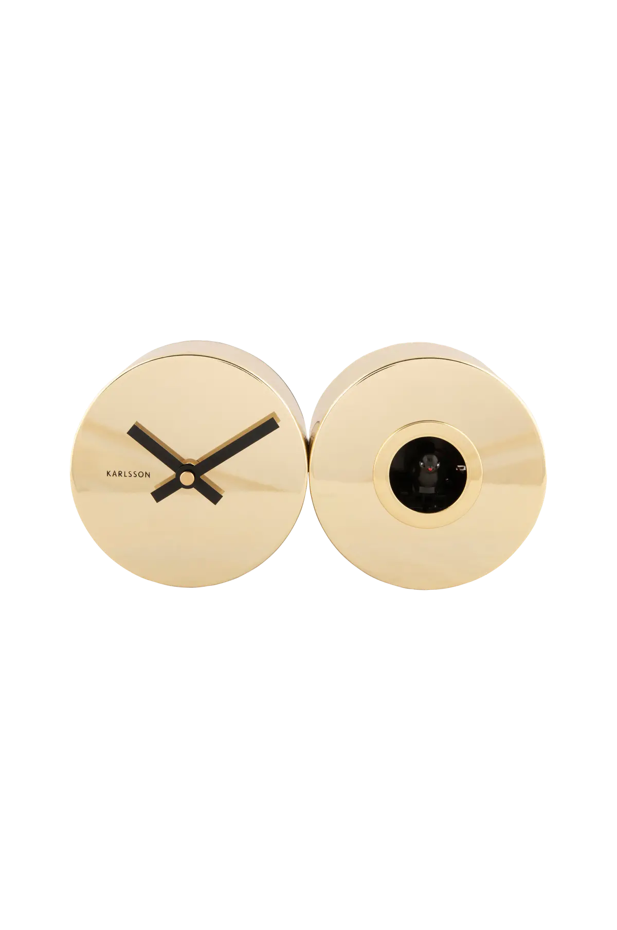 Veggklokke Duo Cuckoo Gullbelagt
