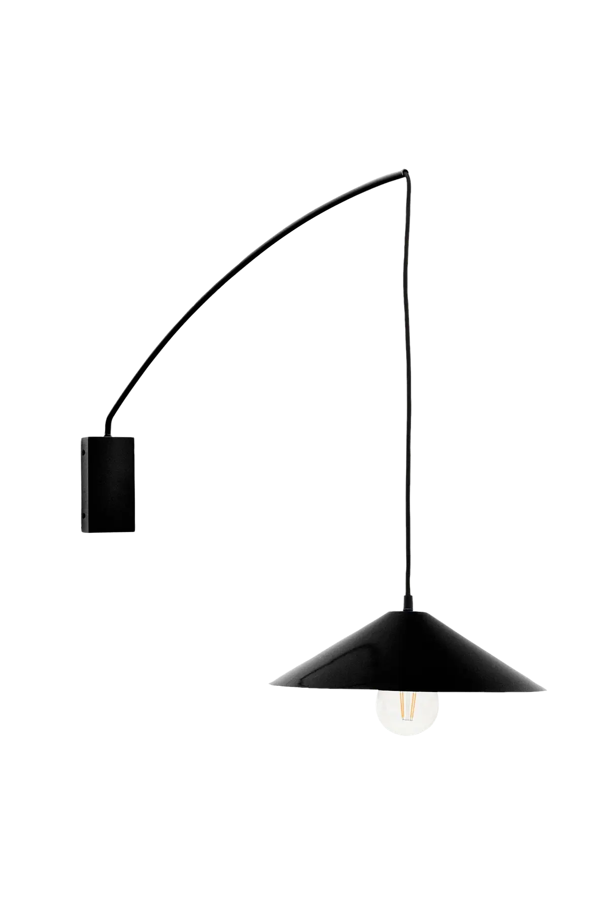 Kally vegglampe i svartmalt utførelse Svart
