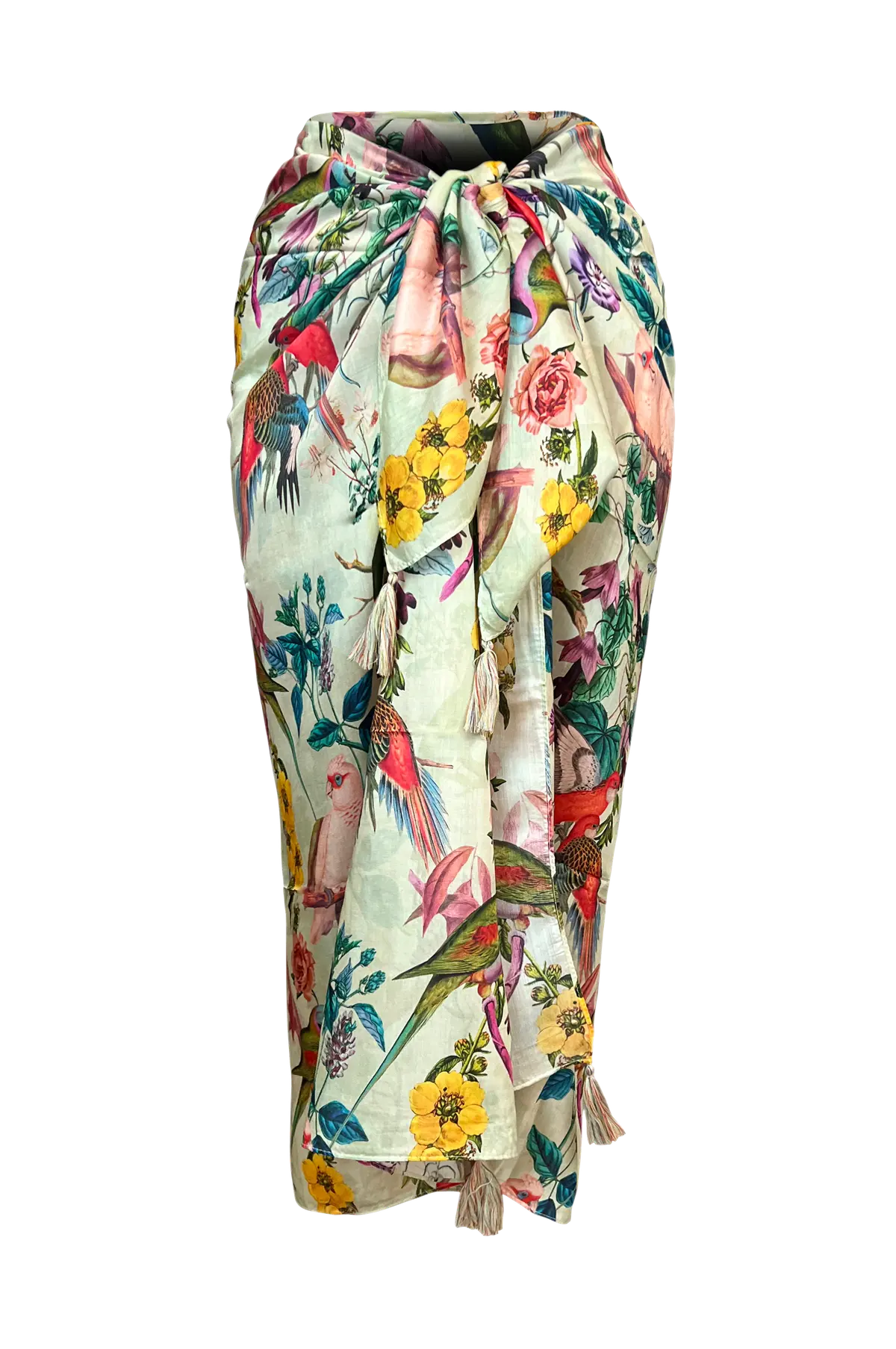 Sarong Pareo w Tassels Humming Bird