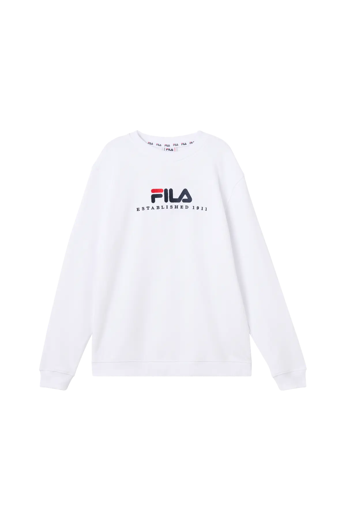 Collegegenser Lohbarbek Logo Crew Sweat Bright white