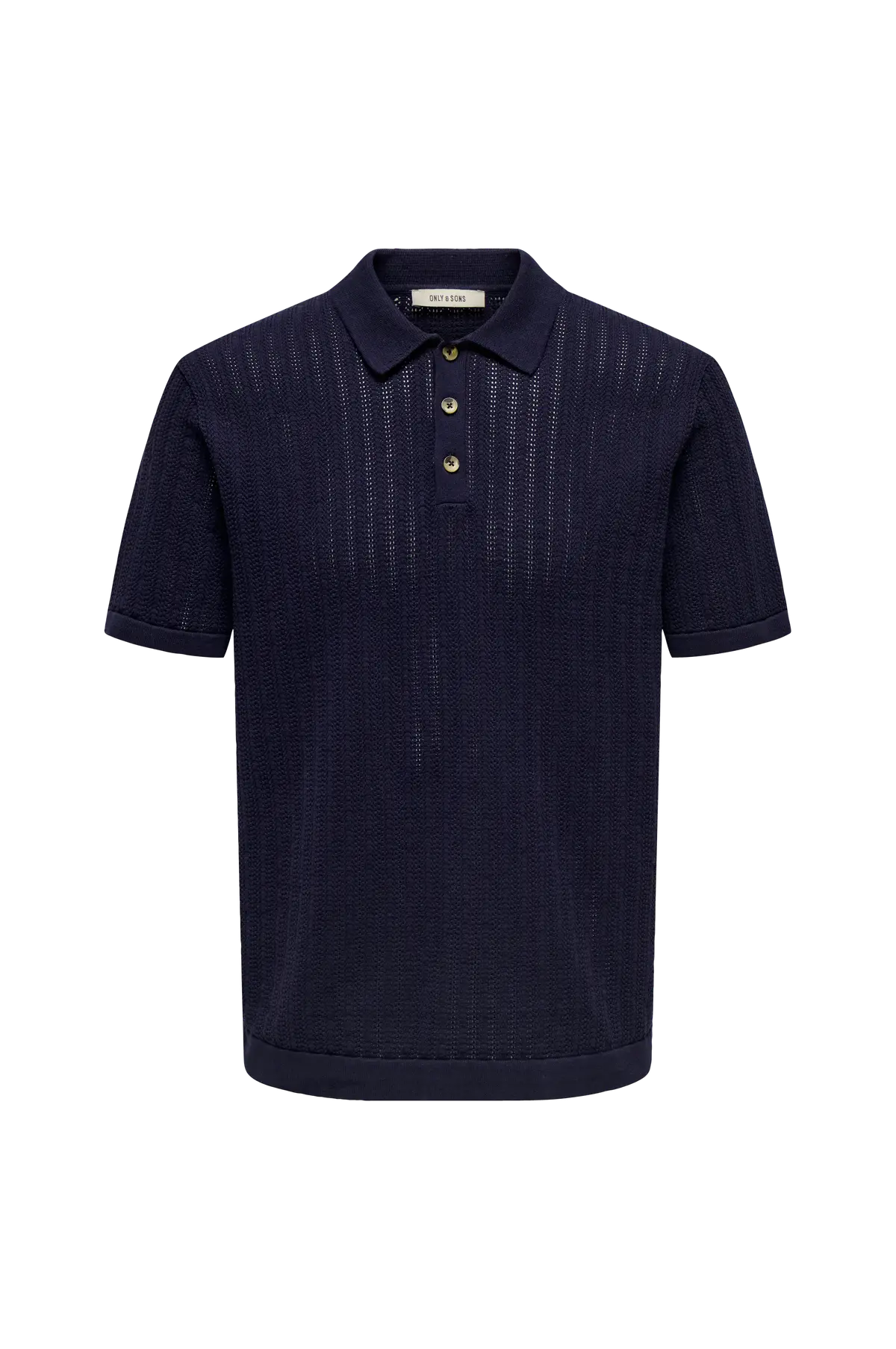 Genser onsMoon Reg 12 SS Polo Knit Evening blue