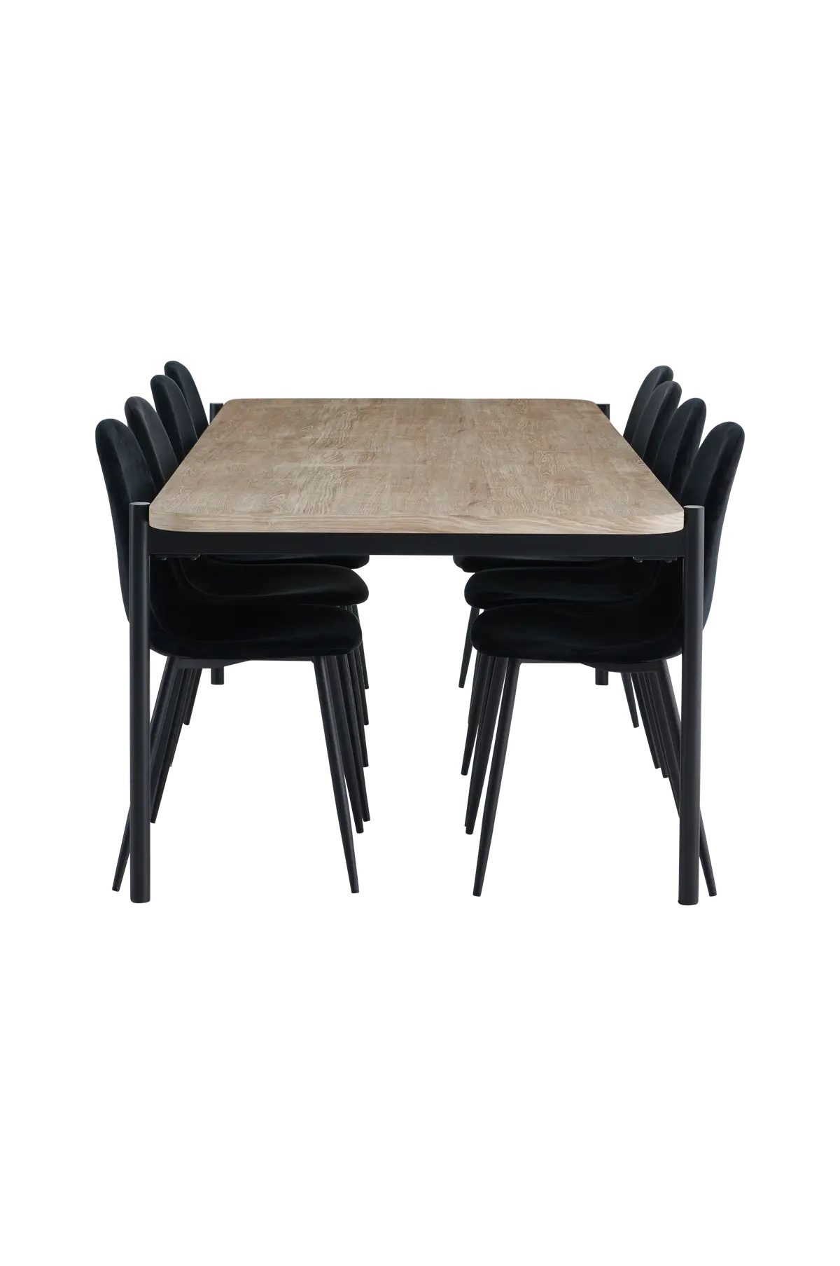 Spisegruppe Gilda med 1 bord og 8 stoler