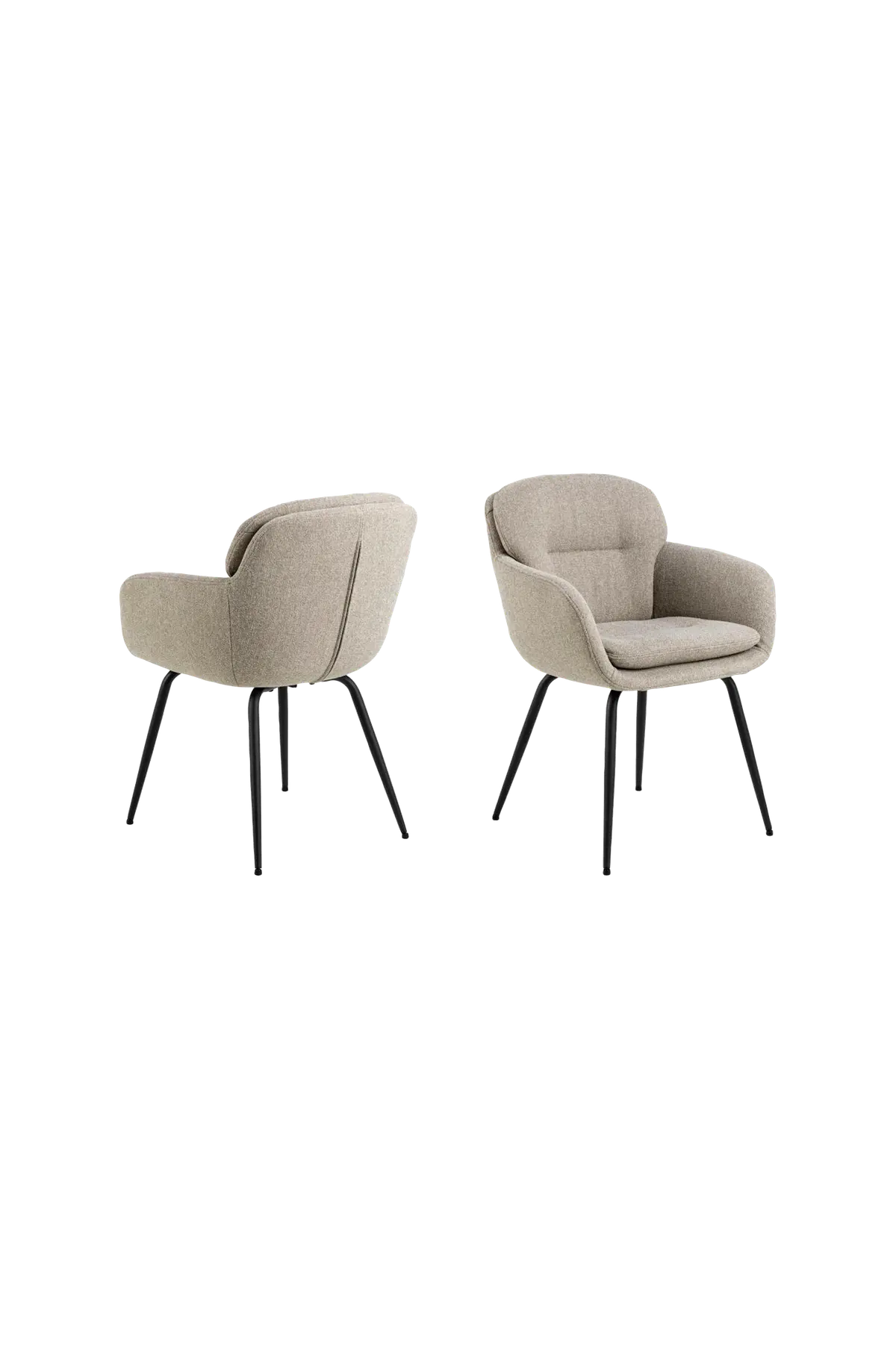 Dora spisestol med armlener Sete Alea stoff beige 60