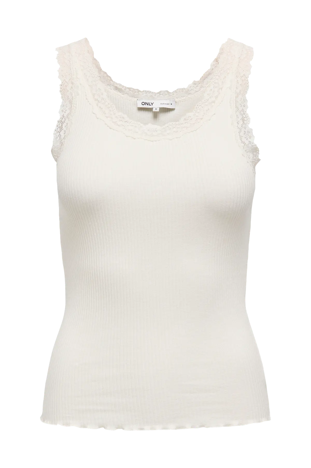 Undertøystopp onlSara Sharai Lace Tank Top Jrs Cloud dancer