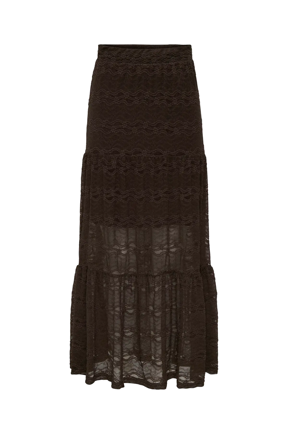 Maxi skjørt onlLuna Long Skirt Jrs Seal brown