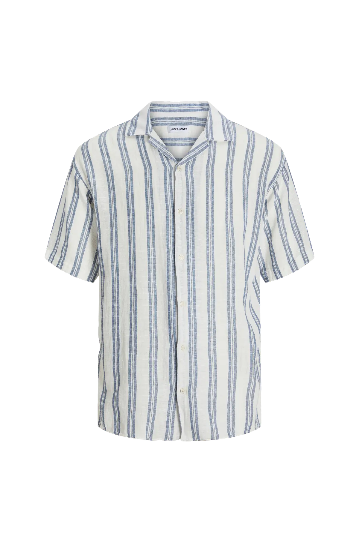 Skjorte jjeEnzo Stripe Resort Shirt SS White