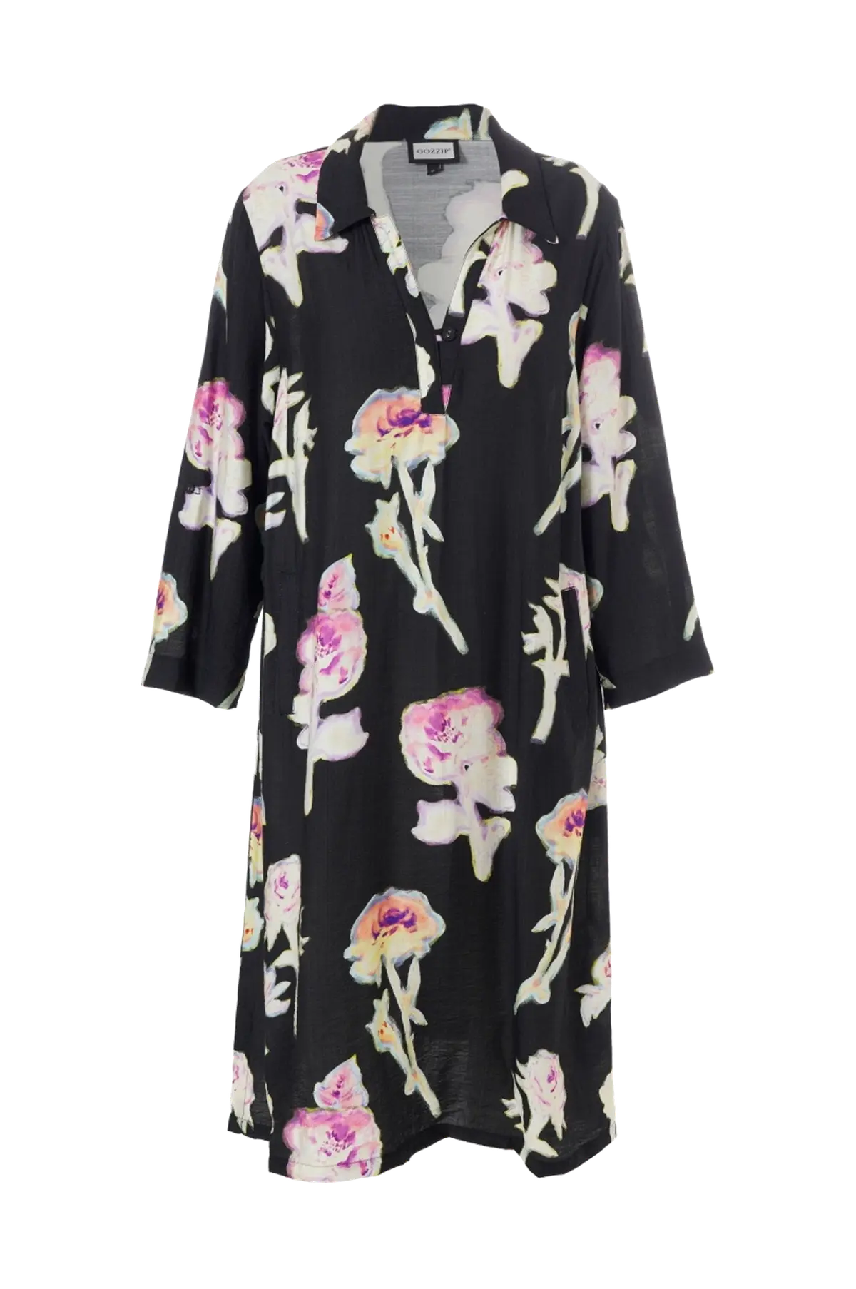 Kjole gIngse Dress Black printed