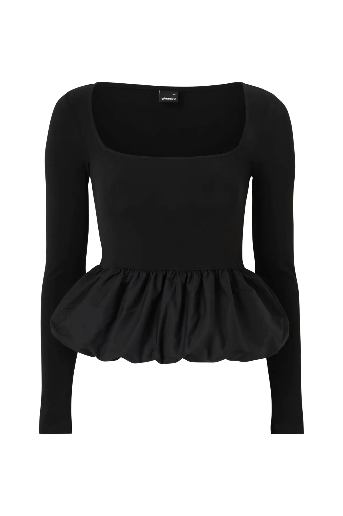Topp Peplum Top Black (9000)