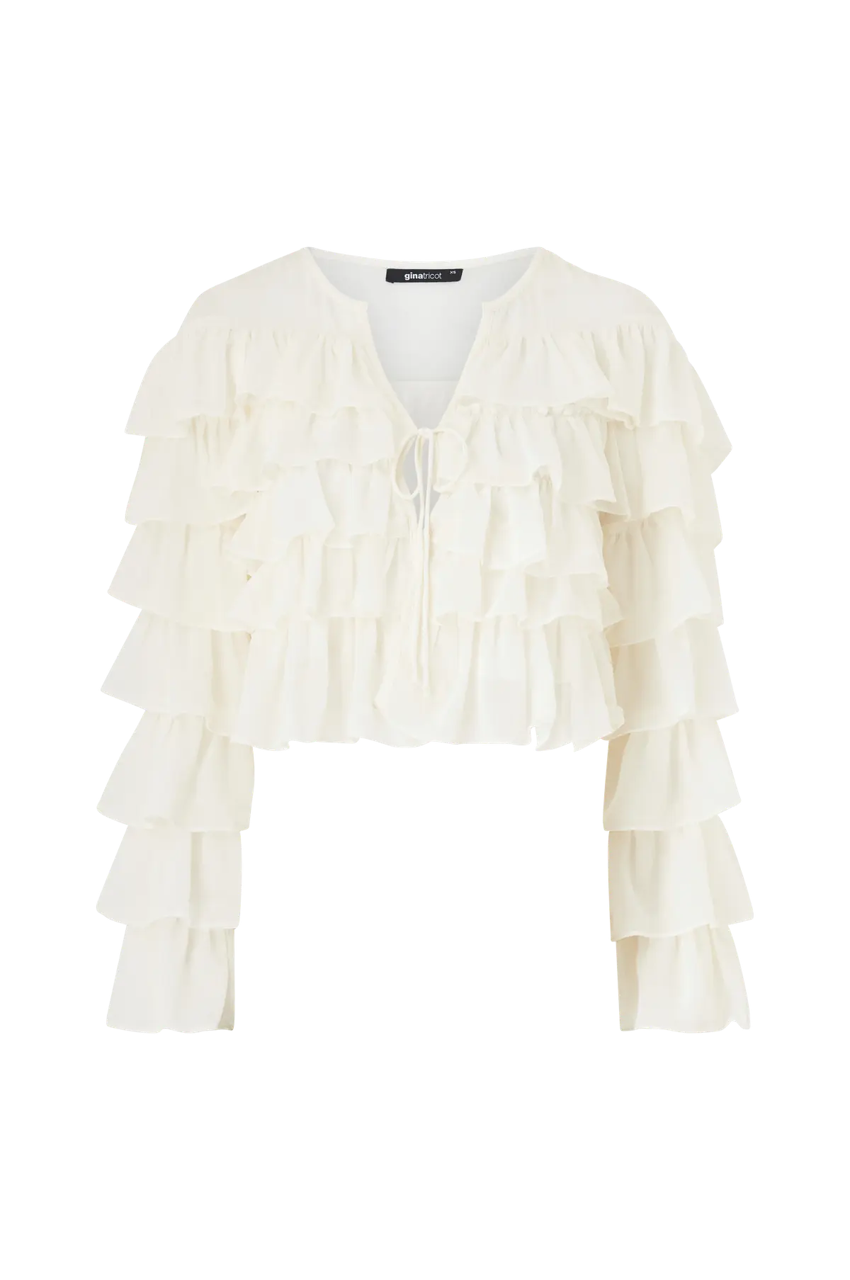 Bluse Flounce Blouse Offwhite