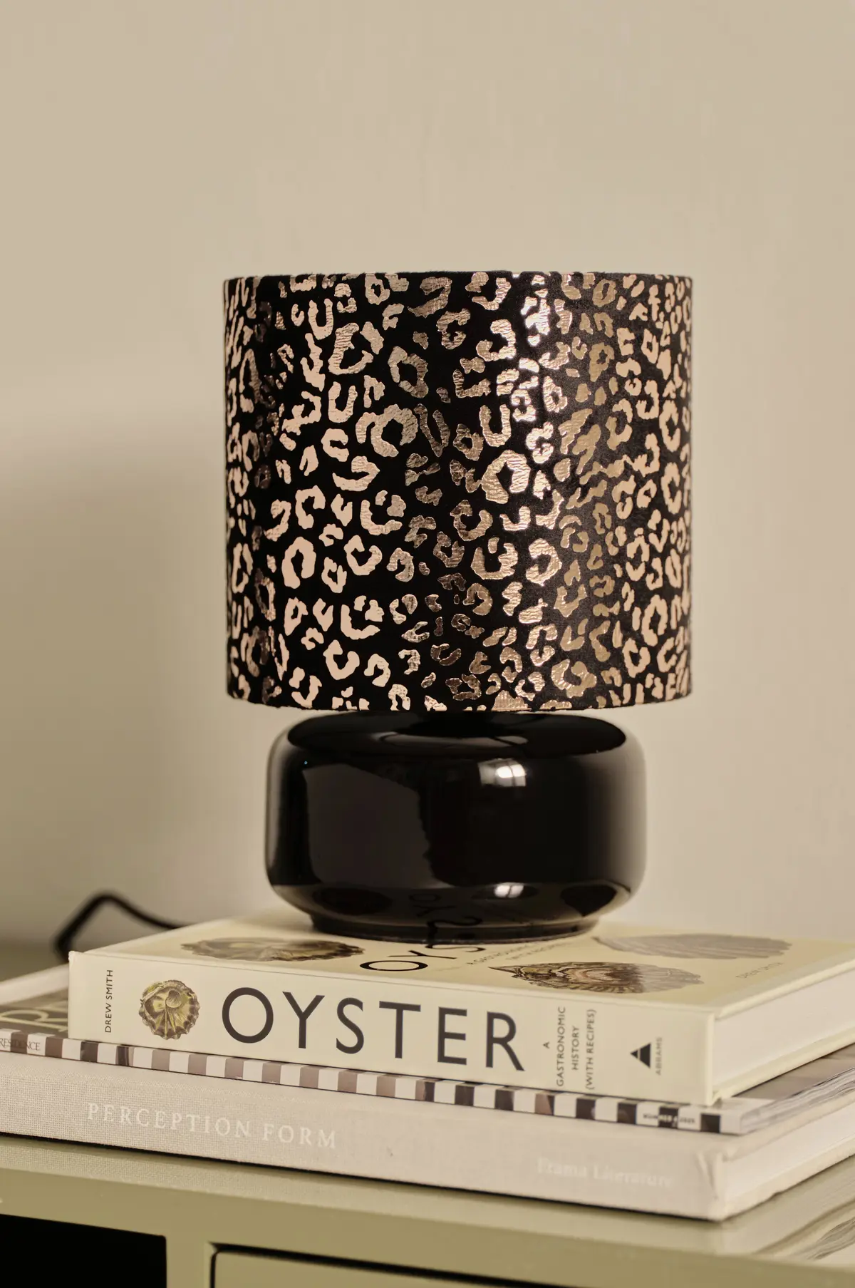 Bordlampe Leona Svart/gull
