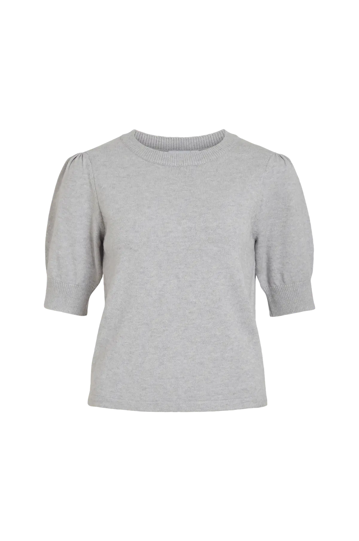 Topp viRil 2/4 Sleeve O-neck Light grey melange