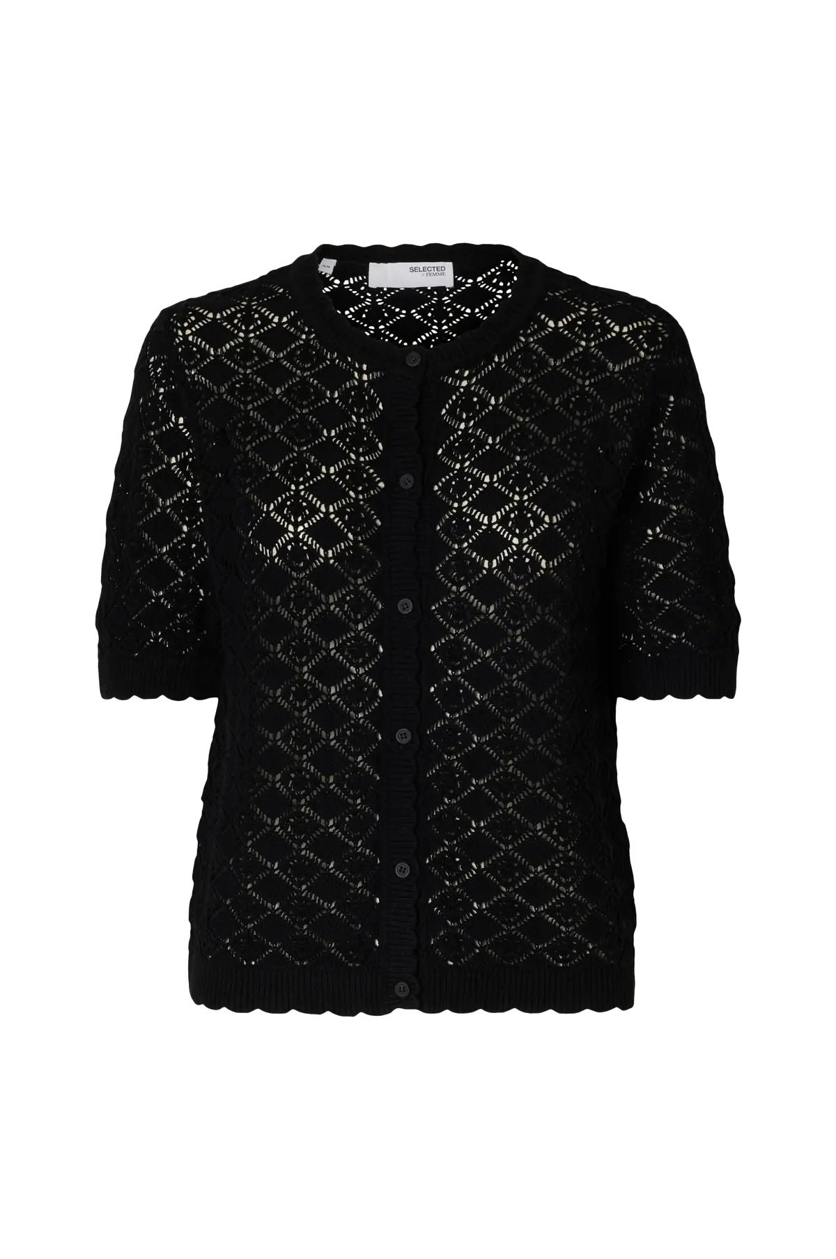 Topp slfSofia 2/4 Knit Cardigan Black