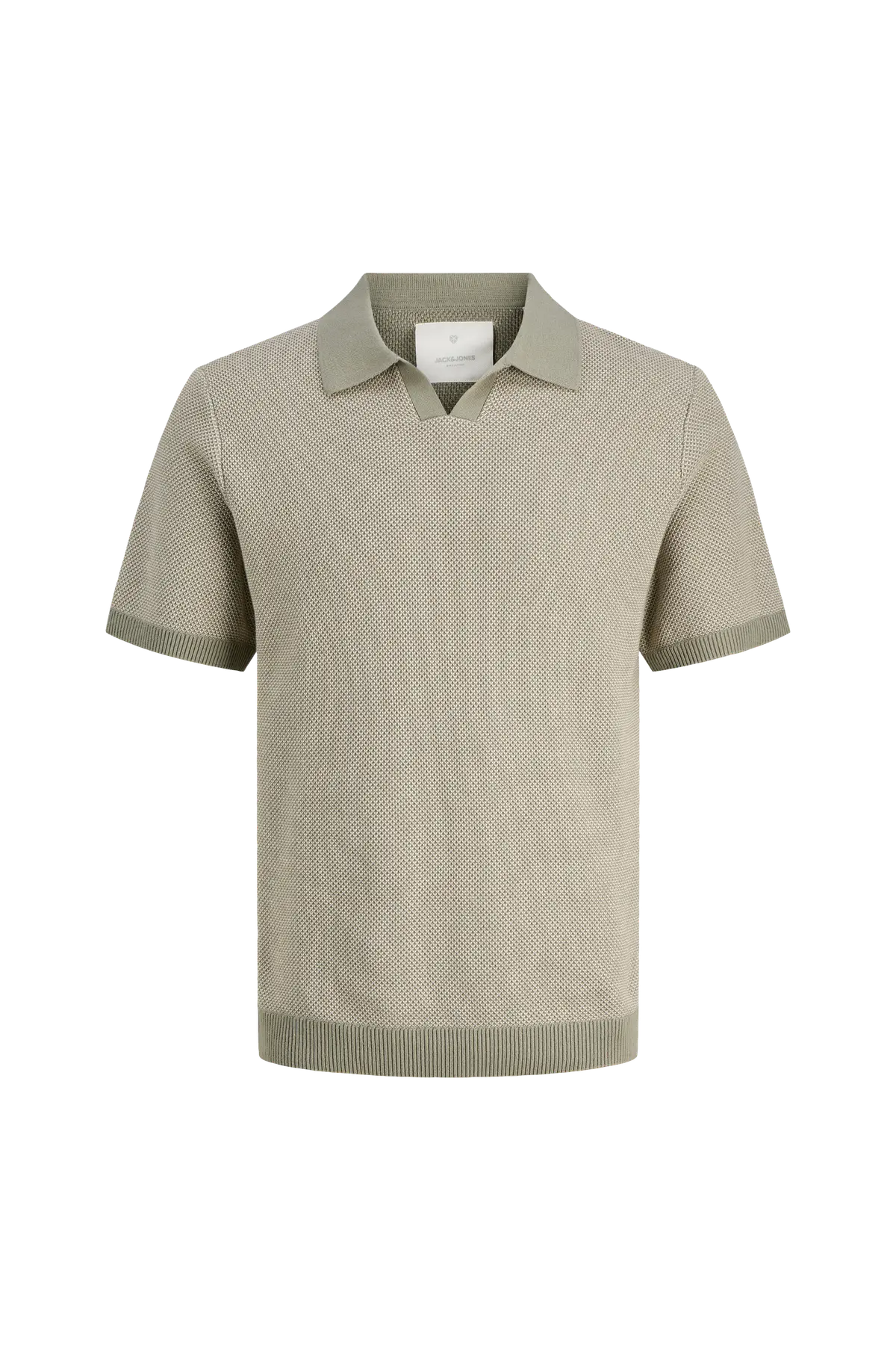 Pologenser jprcCeaston Knit Split Neck SS SN Tea leaf