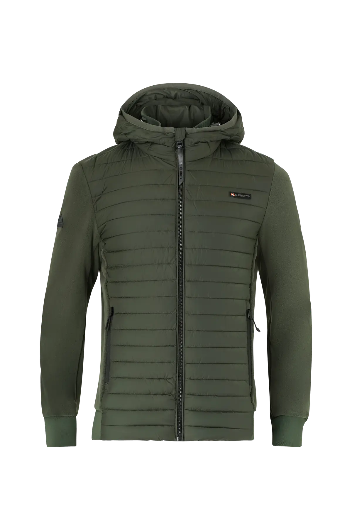 Jakke Hood Storm Fleece Hybrid Jkt Ivy green