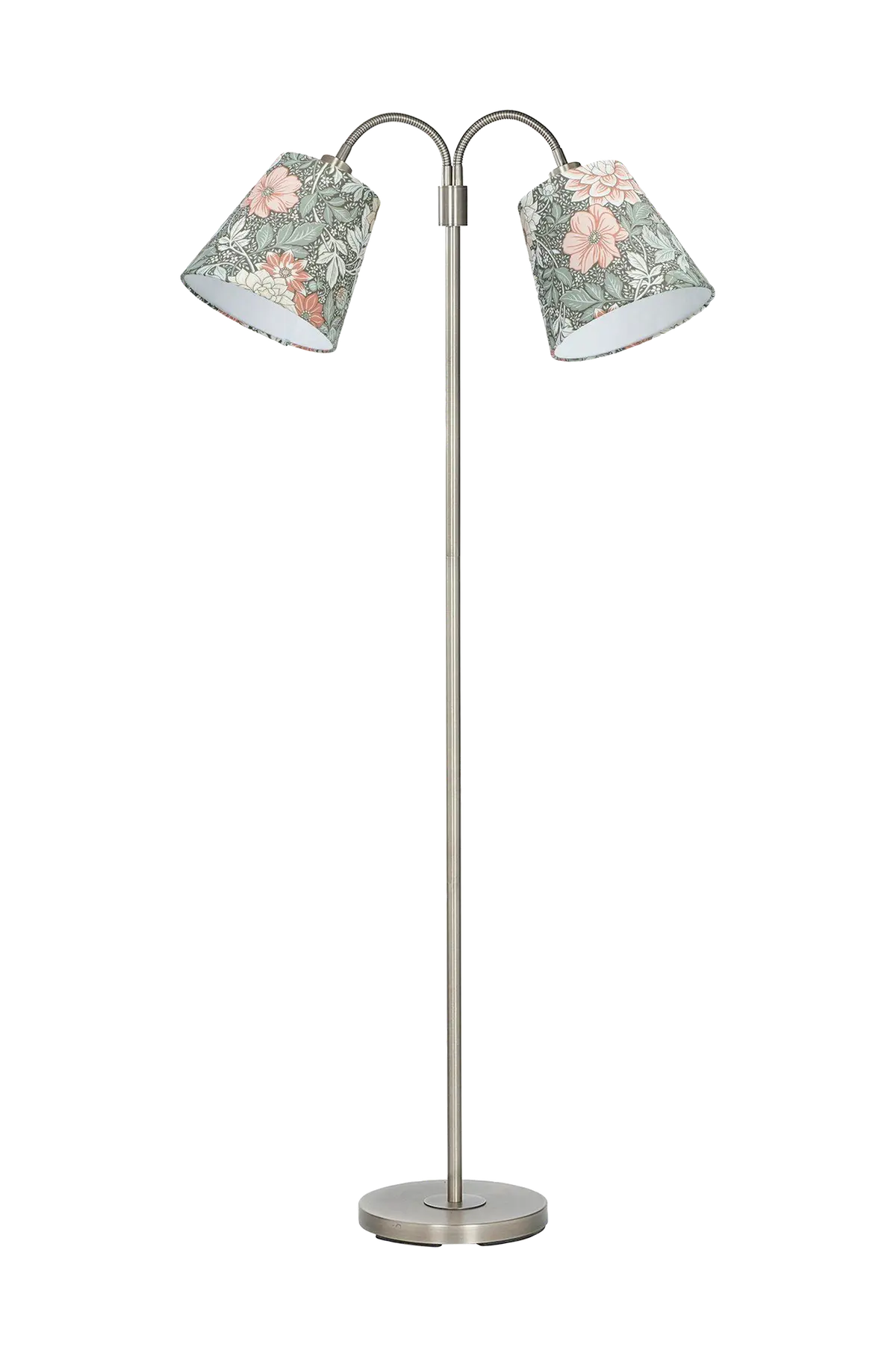 Gulvlampe Amy Flex 2 krom Dahlia Grønn