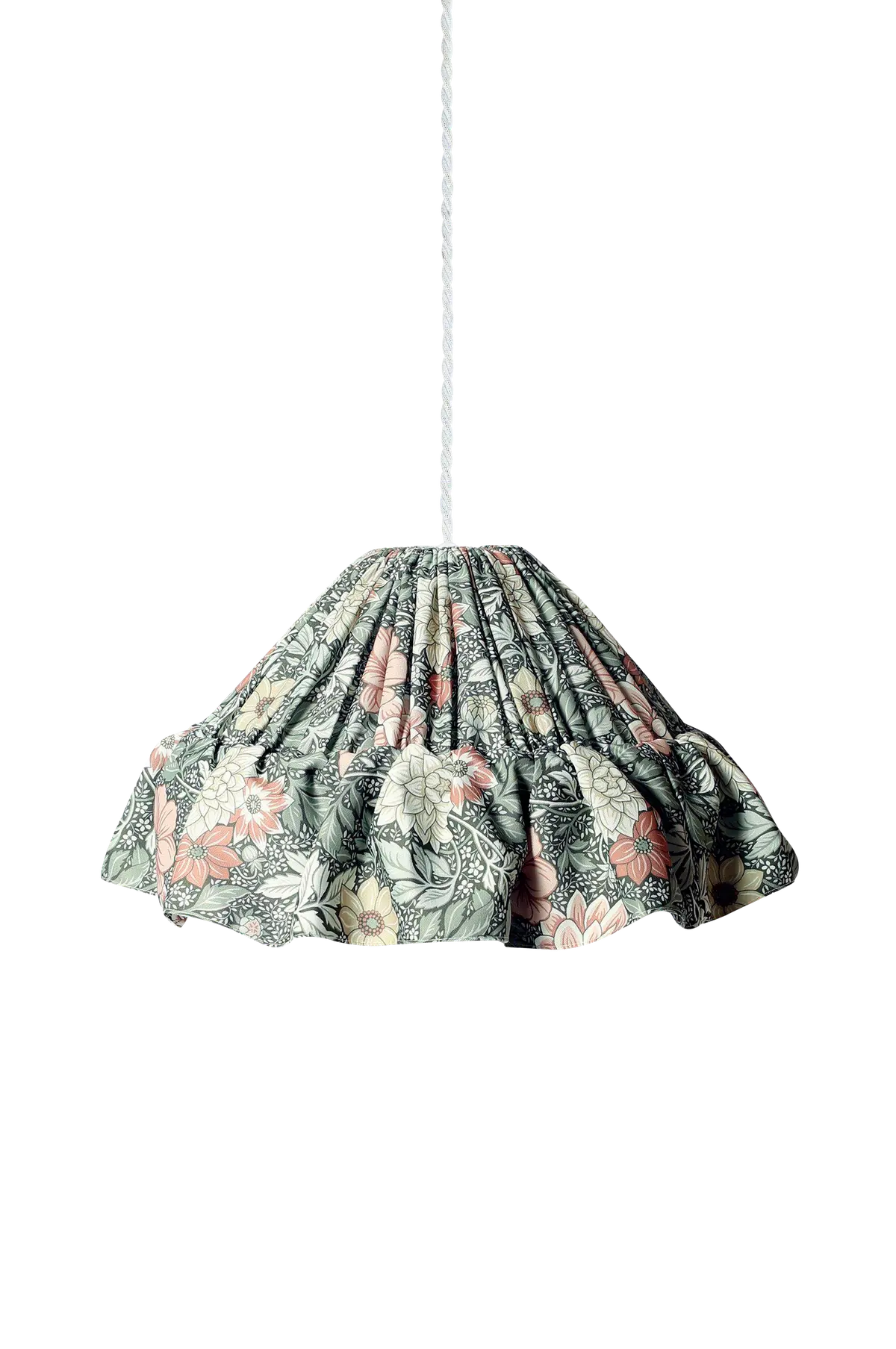 Pendellampe Stina Printed 40cm Dahlia Grønn
