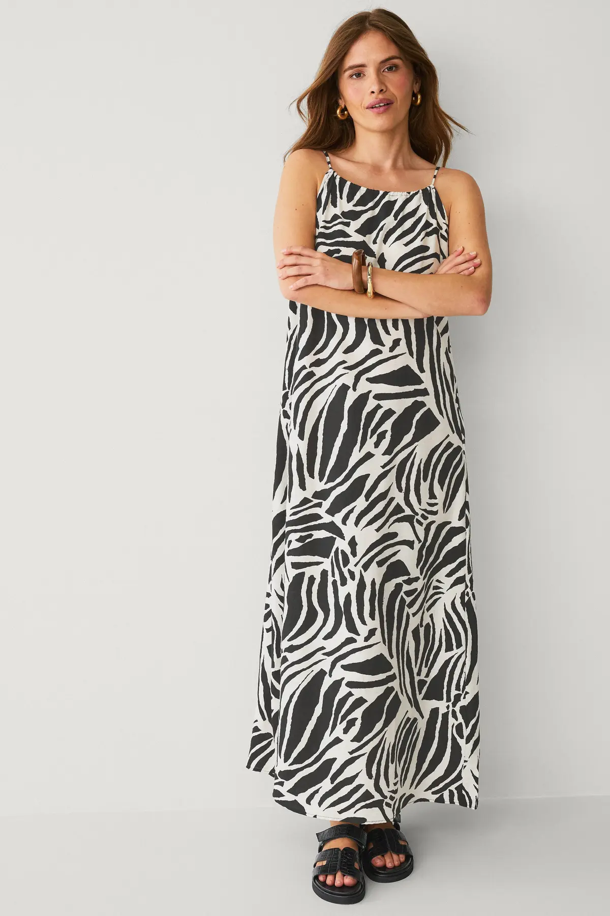 Maxikjole viZebra S/l Maxi Dress/ka Snow white