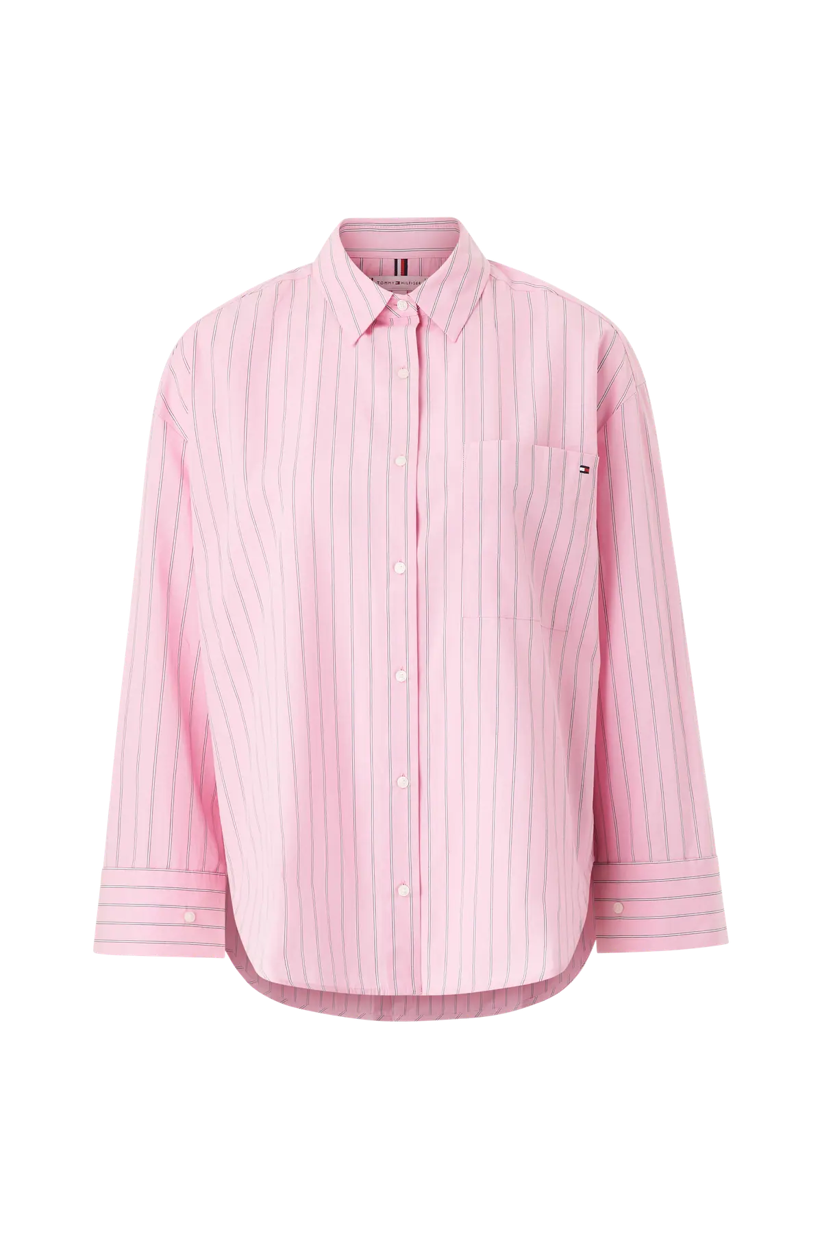 Skjorte Ess Poplin New Easy Shirt Textured Thin Stp Pink