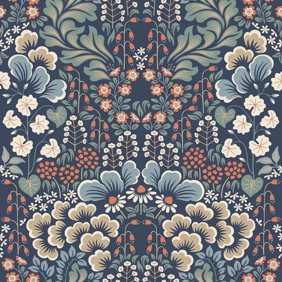 Tapet Hanna Werning Blomstervall Multi 2097