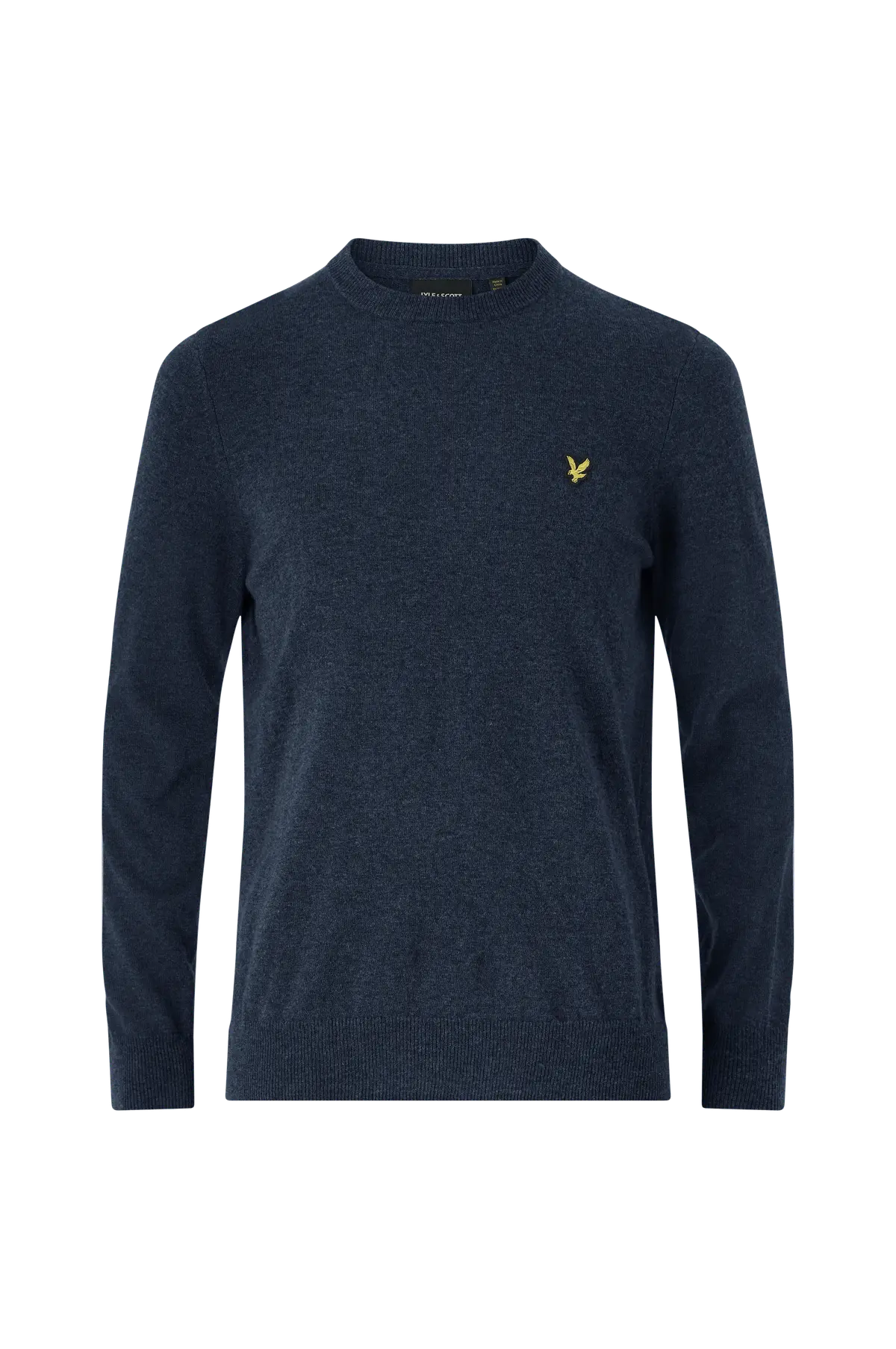 Genser Lambswool Blend Crew Neck Jumper Z56 dark navy marl