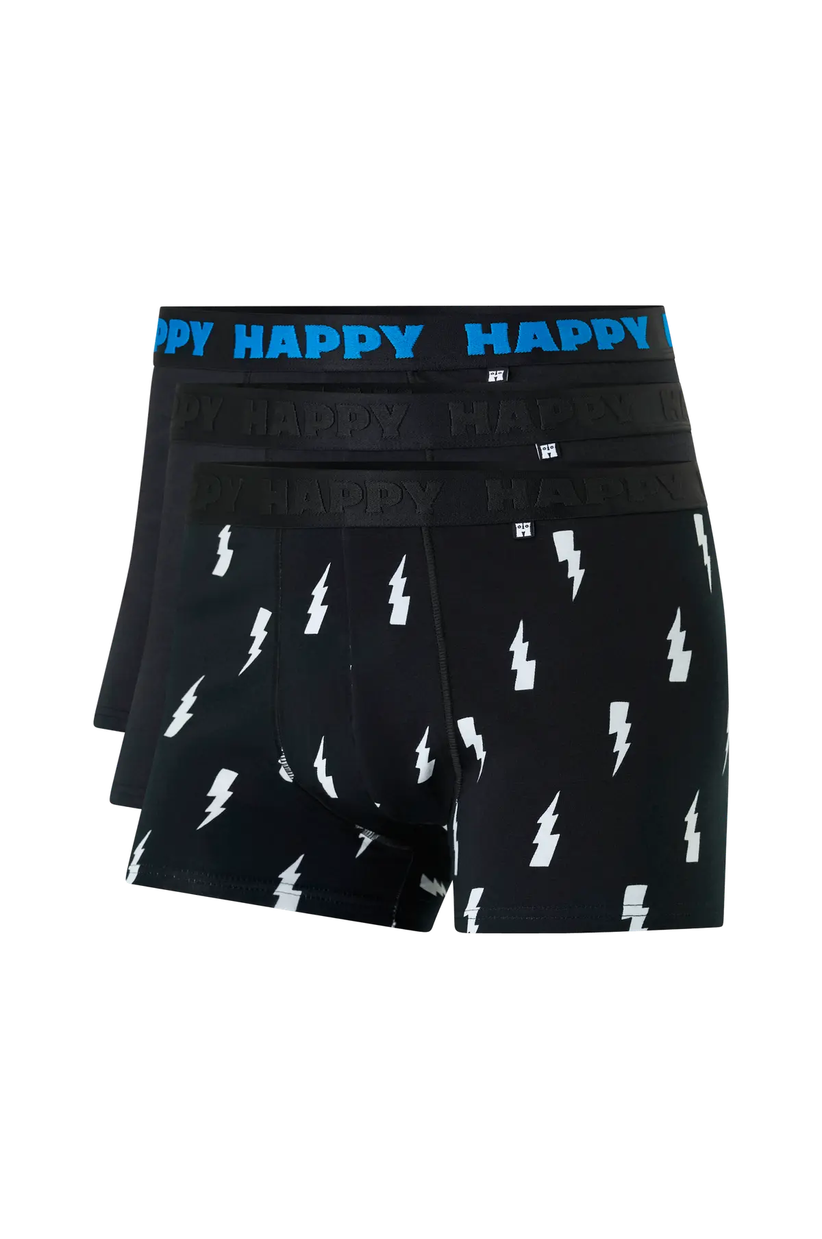 Boksershorts Black And White Short 3-pakning Black