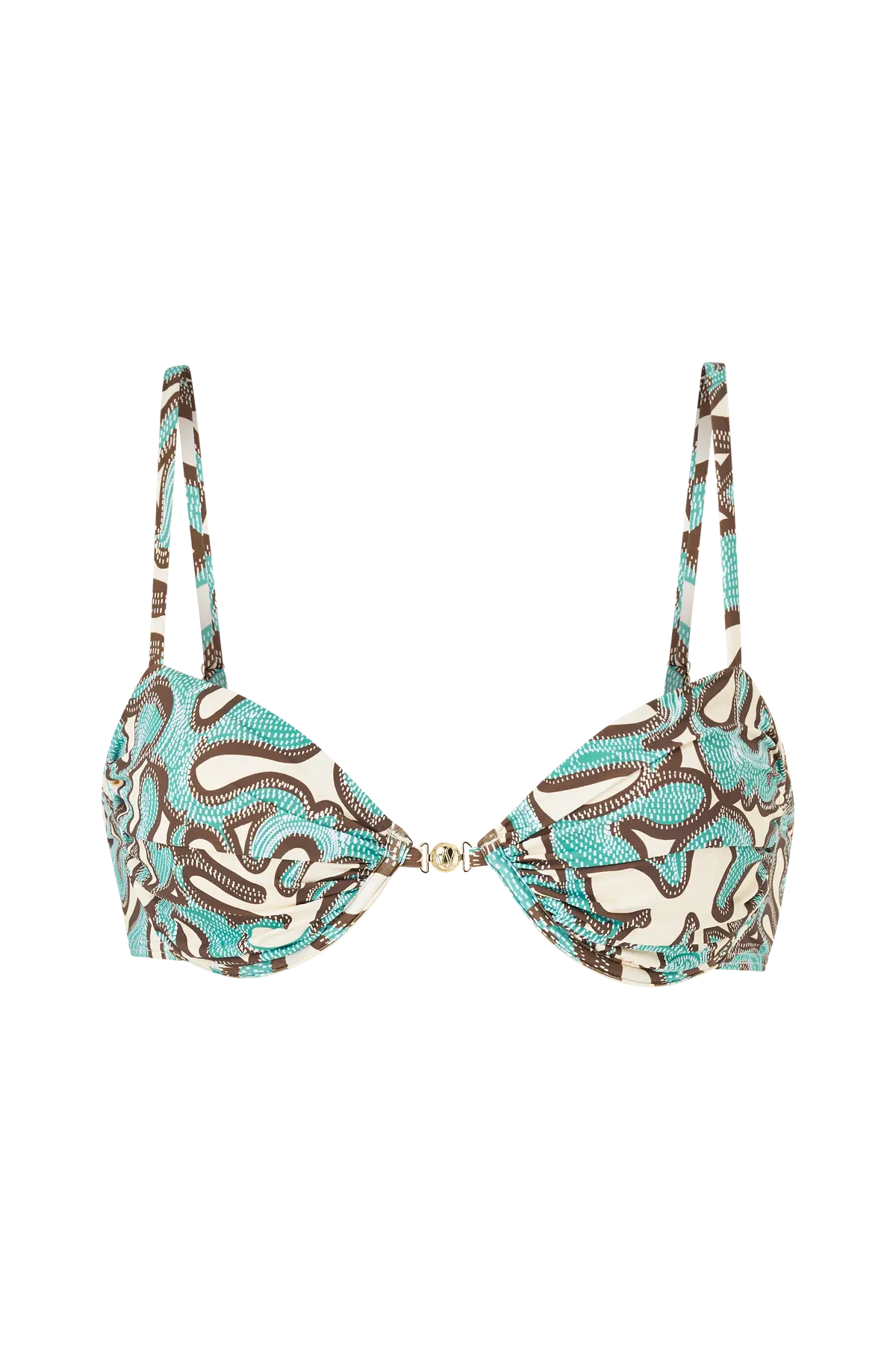 Bikini-BH Tovere Draped Bikini Top Ocean corals