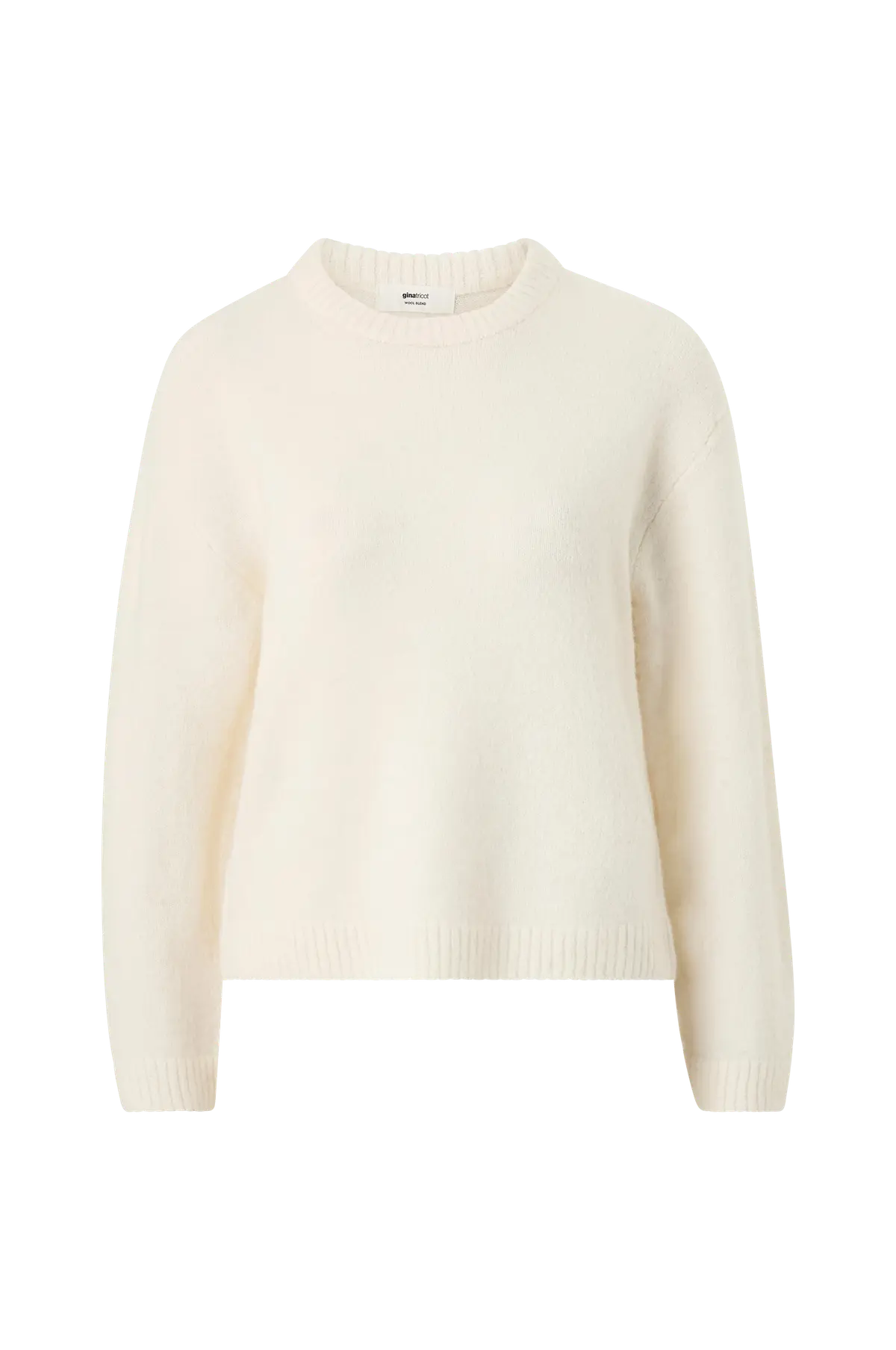 Genser Crew Neck Knitted Sweater Gardenia (1496)