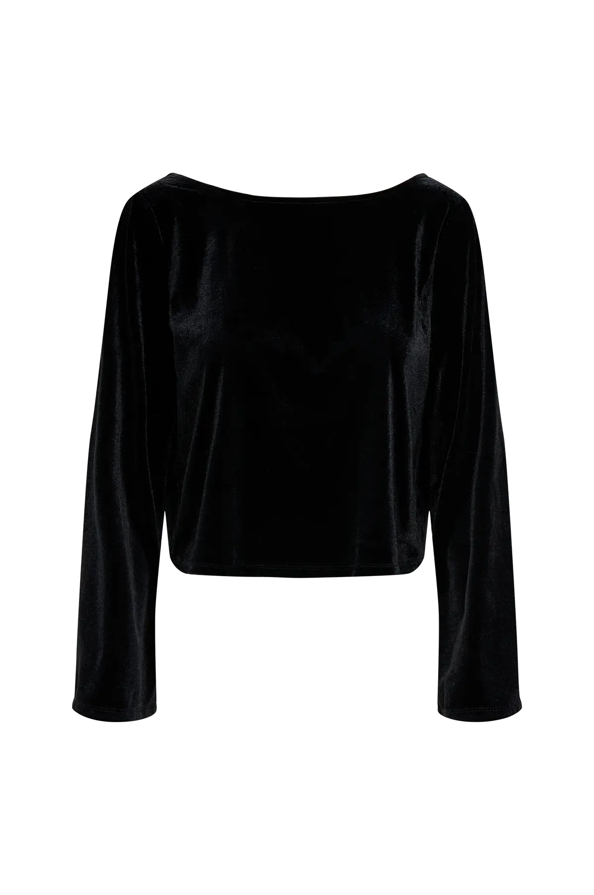 Topp jdyVictory L/s Velvet Bow Black