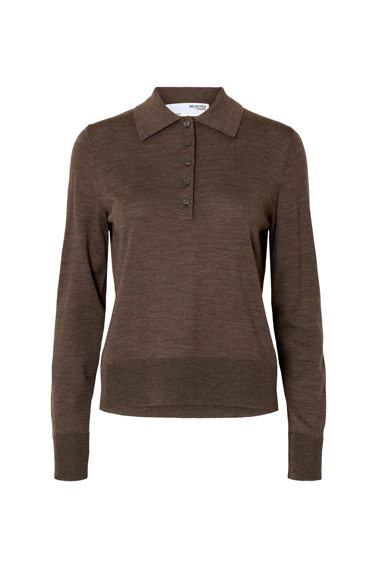 Genser slfThea LS Knit Merino Collar Neck Delicioso
