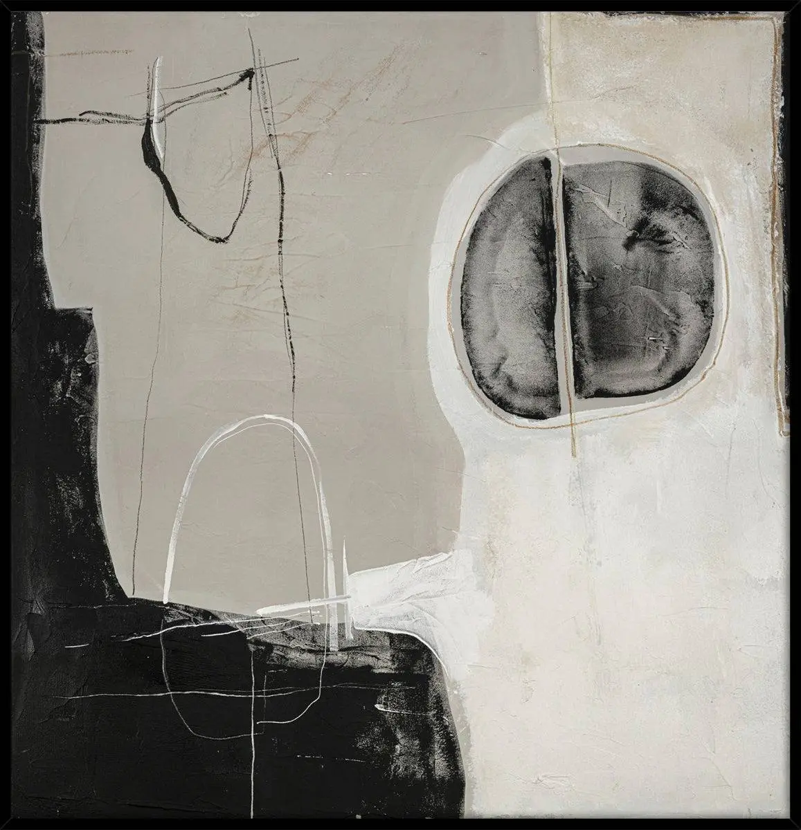 Design Painting / Ensemble / 100x100 Cm / Svart ramme