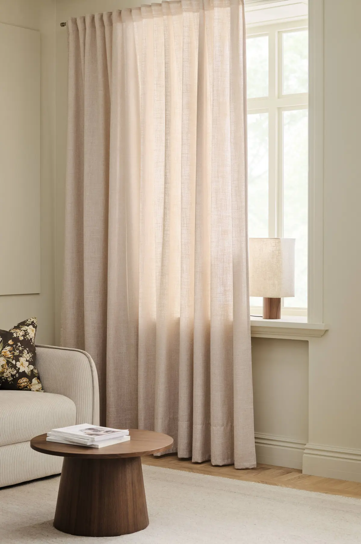 Gardin med multibånd Judy Wide 1-pakning Beige