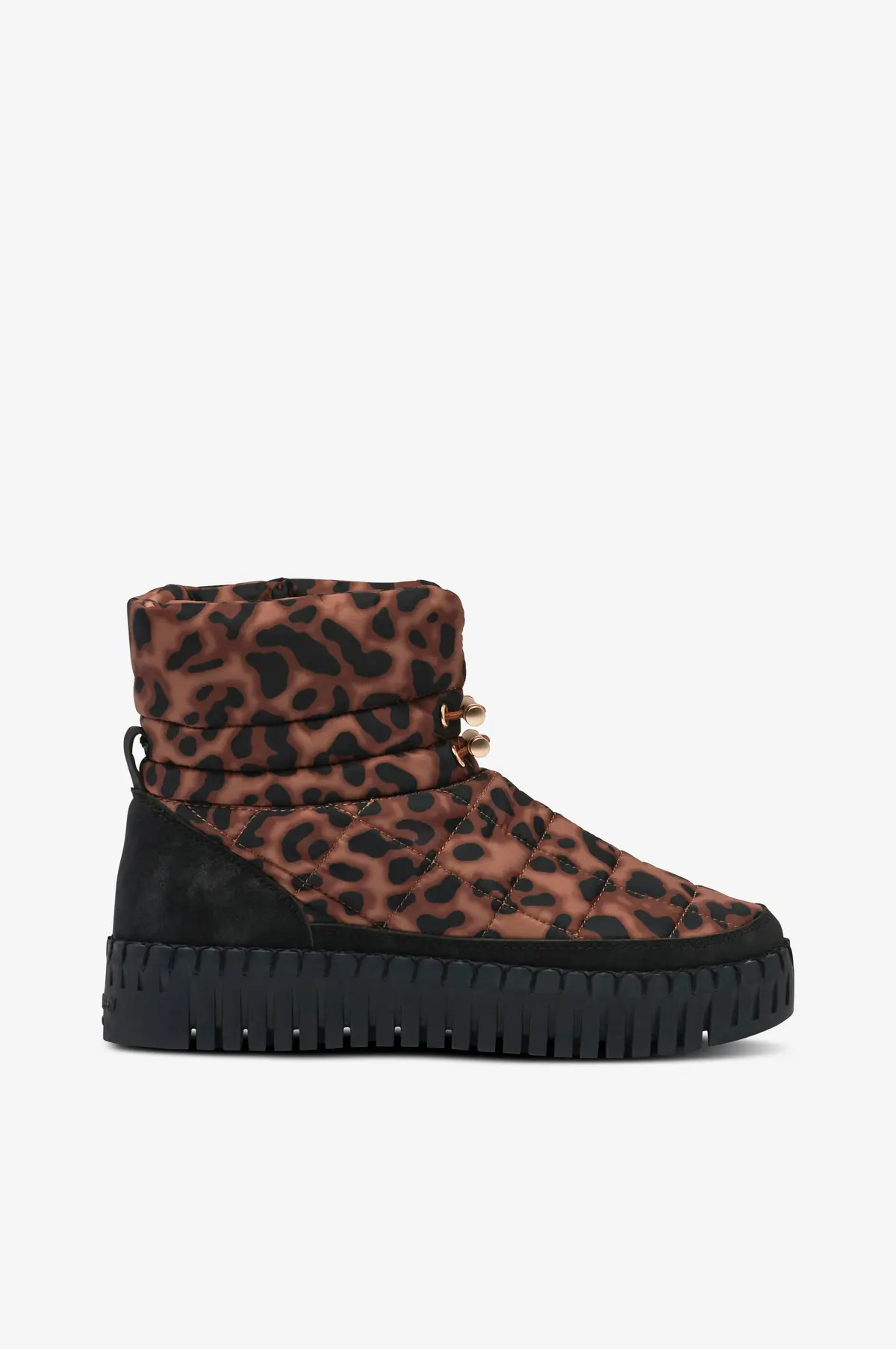 Vinterstøveler Tulip Padded Winter Brown Panthera Print Black