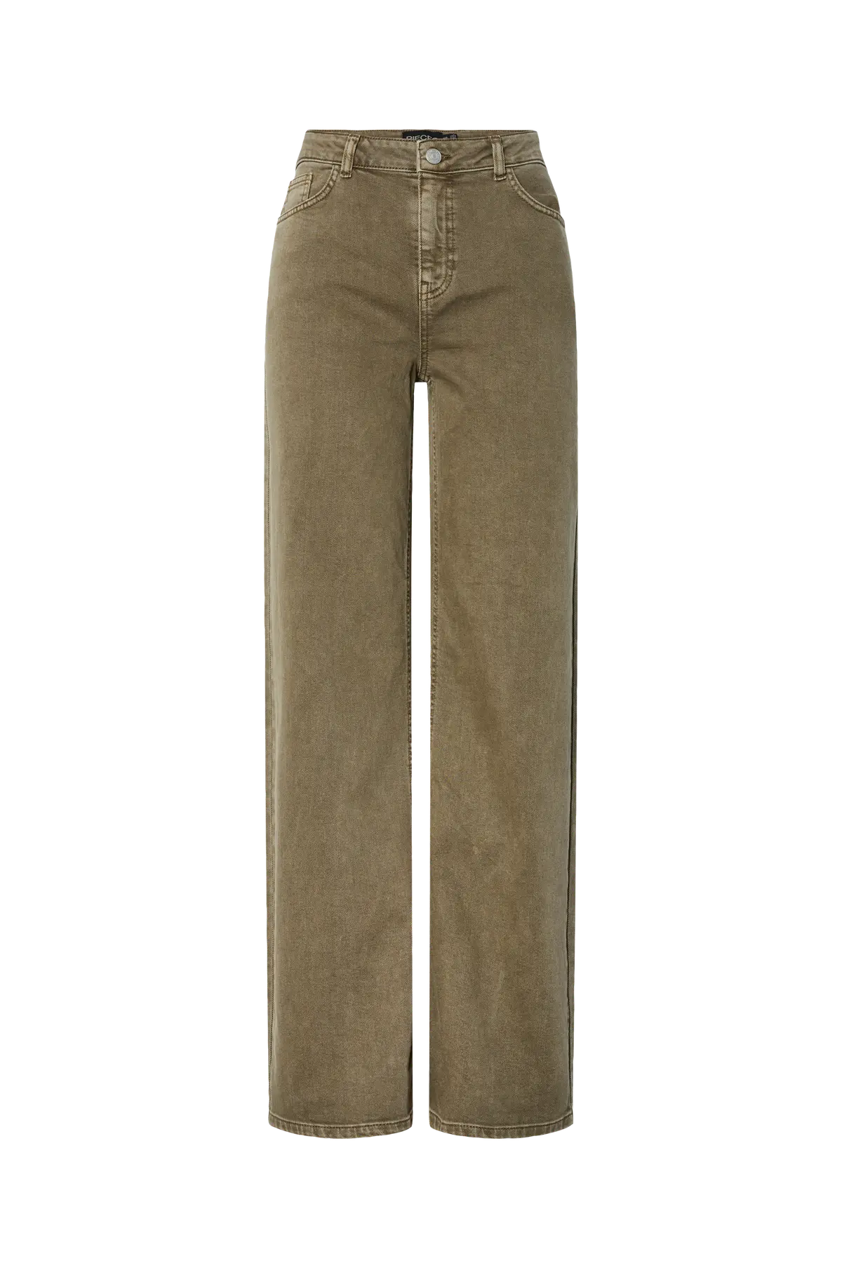Jeans pcSilke MW Wide Colered Military olive
