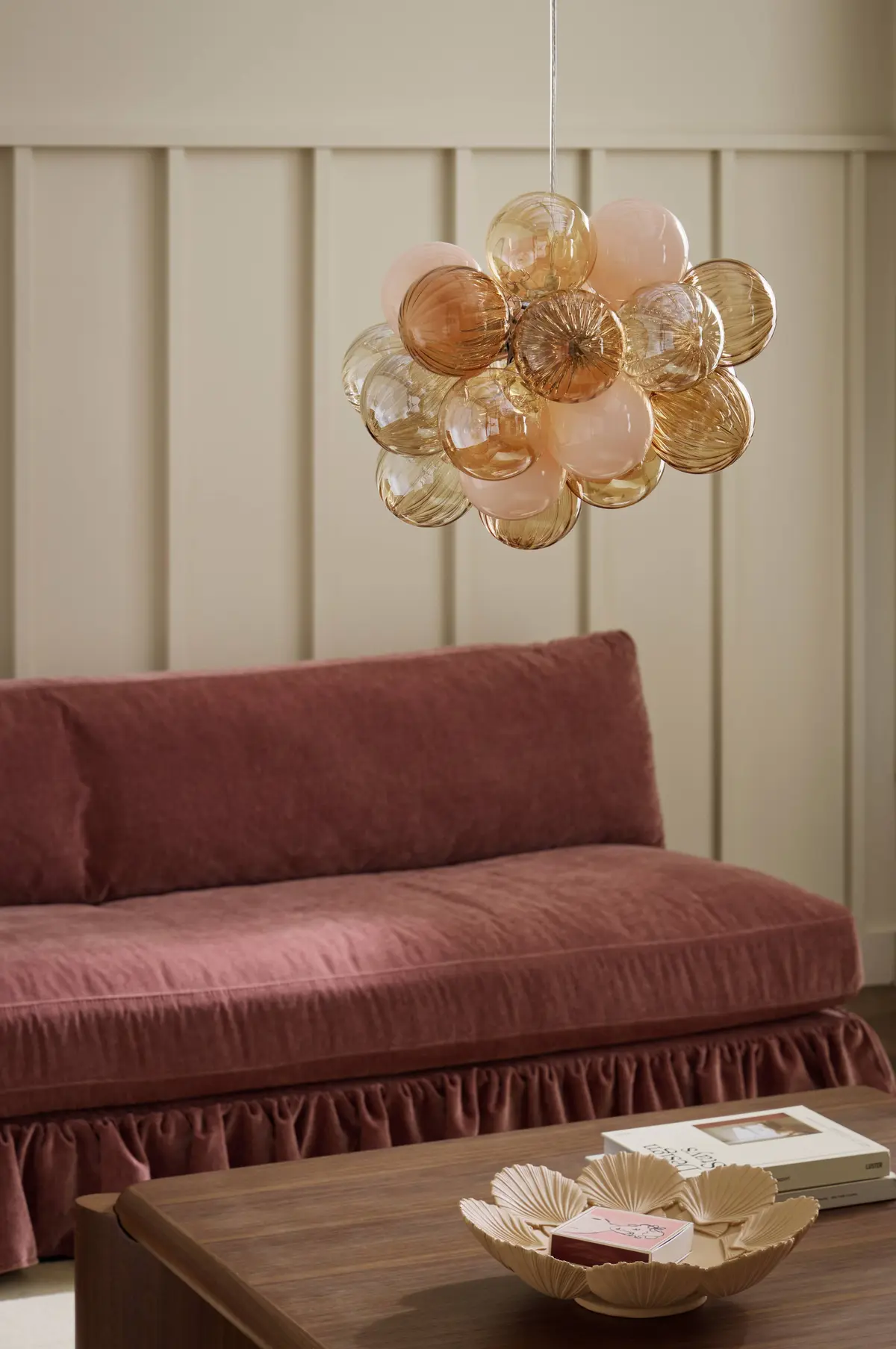 Taklampe Lucy Multi rosa