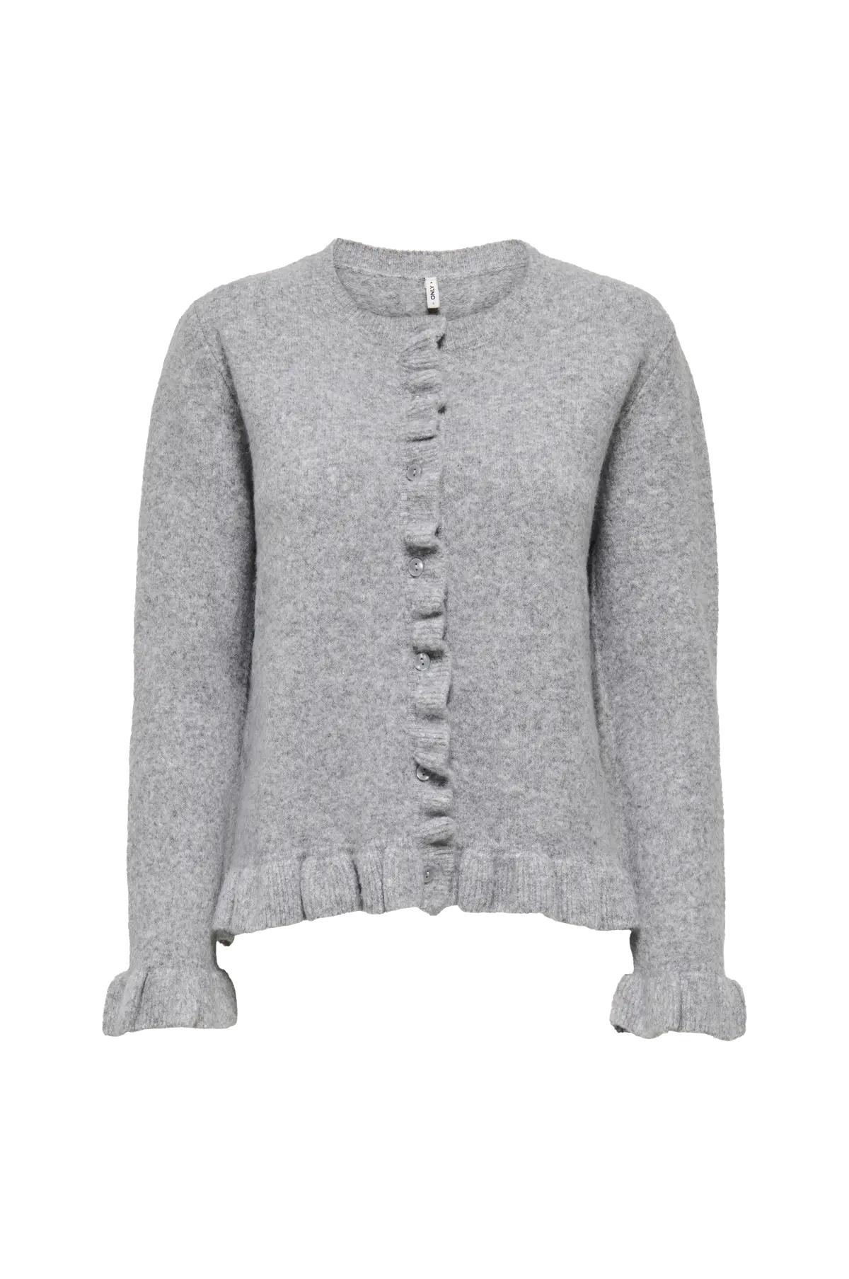 Kardigan onlRima Life Frill Light grey melange