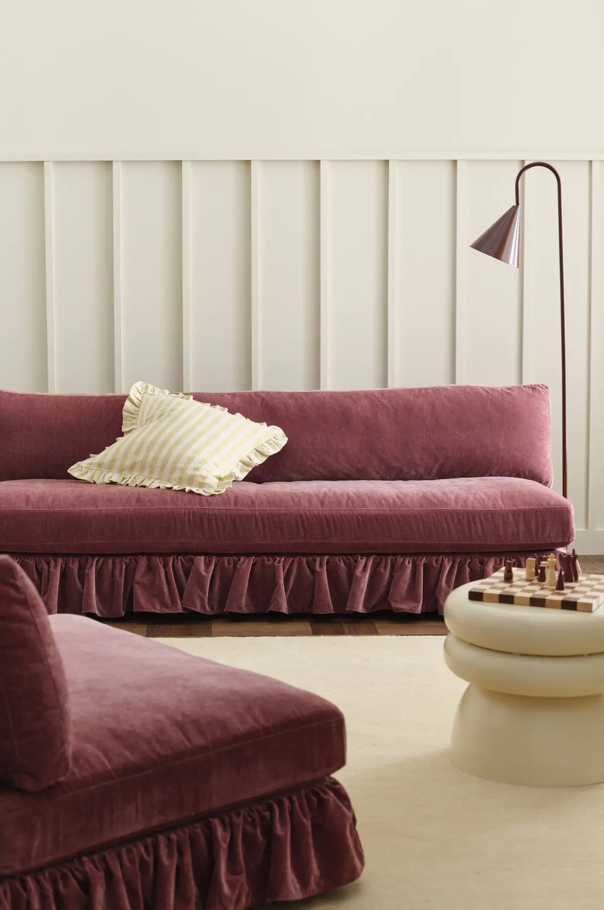 Sofa Pariley 3-seters Lyngfarget rosa