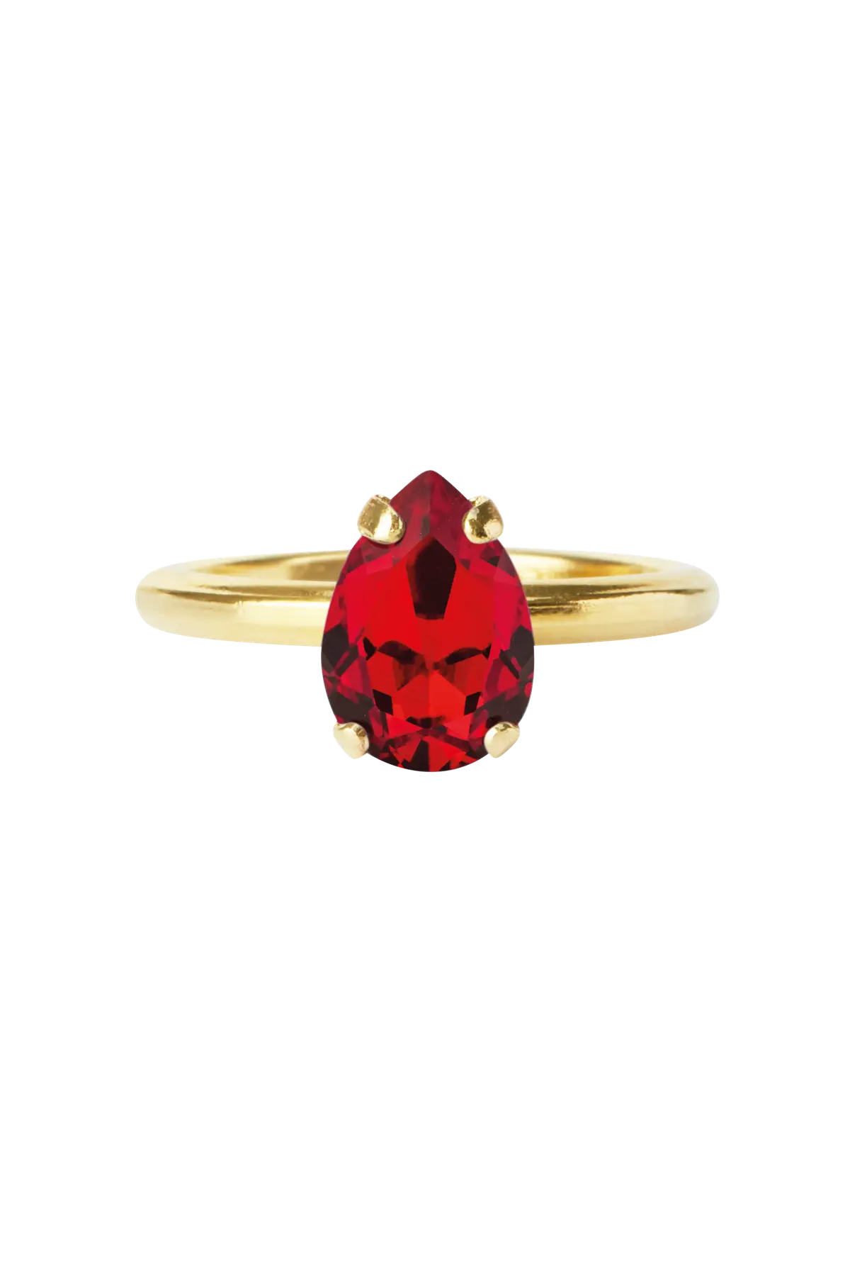 Ring Petite Drop Gold Light siam
