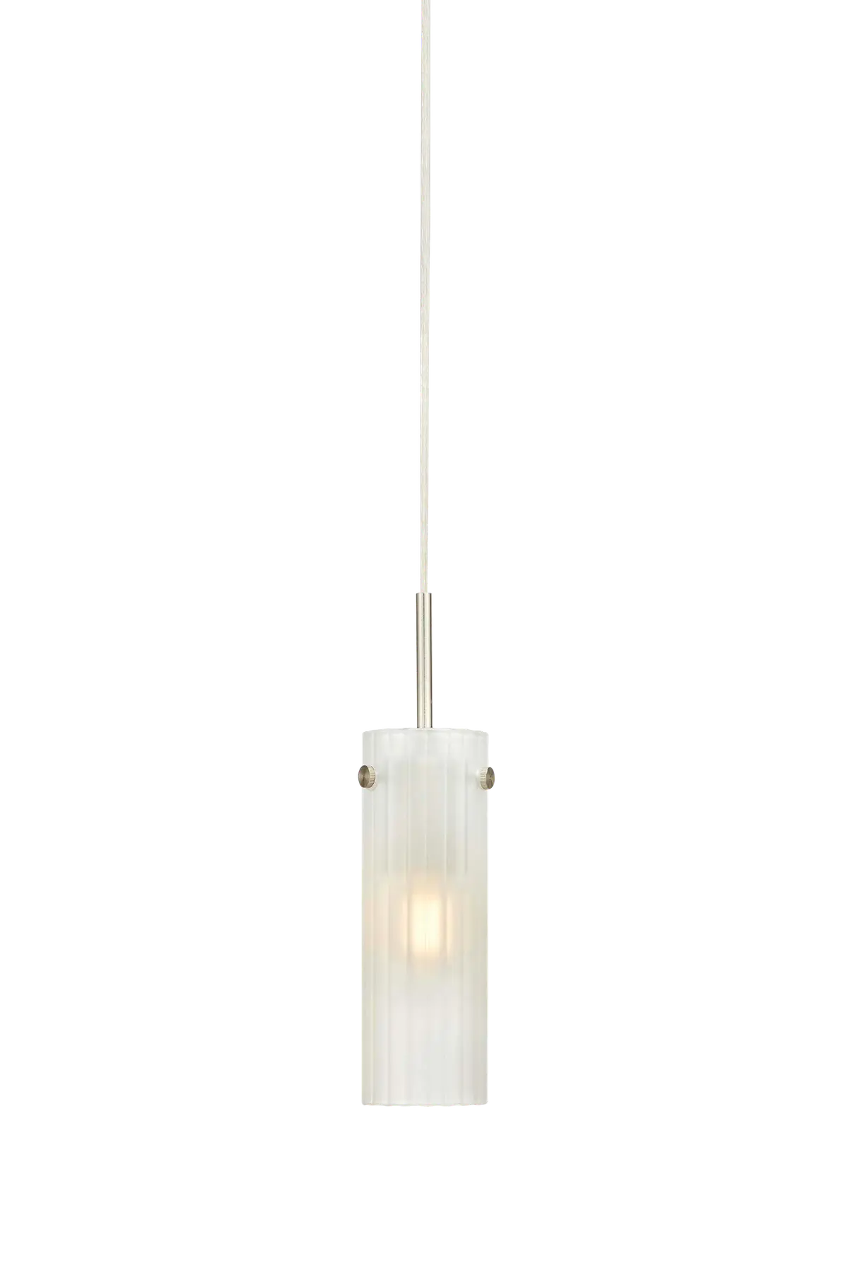 Pendellampe Tibia Frostet/satin nikkel